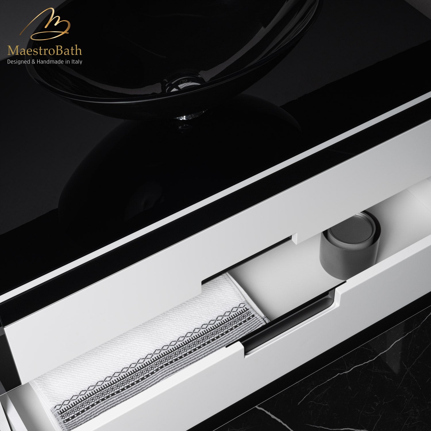 Luxury Bathroom Vanity 40" | Black and White #size_40"