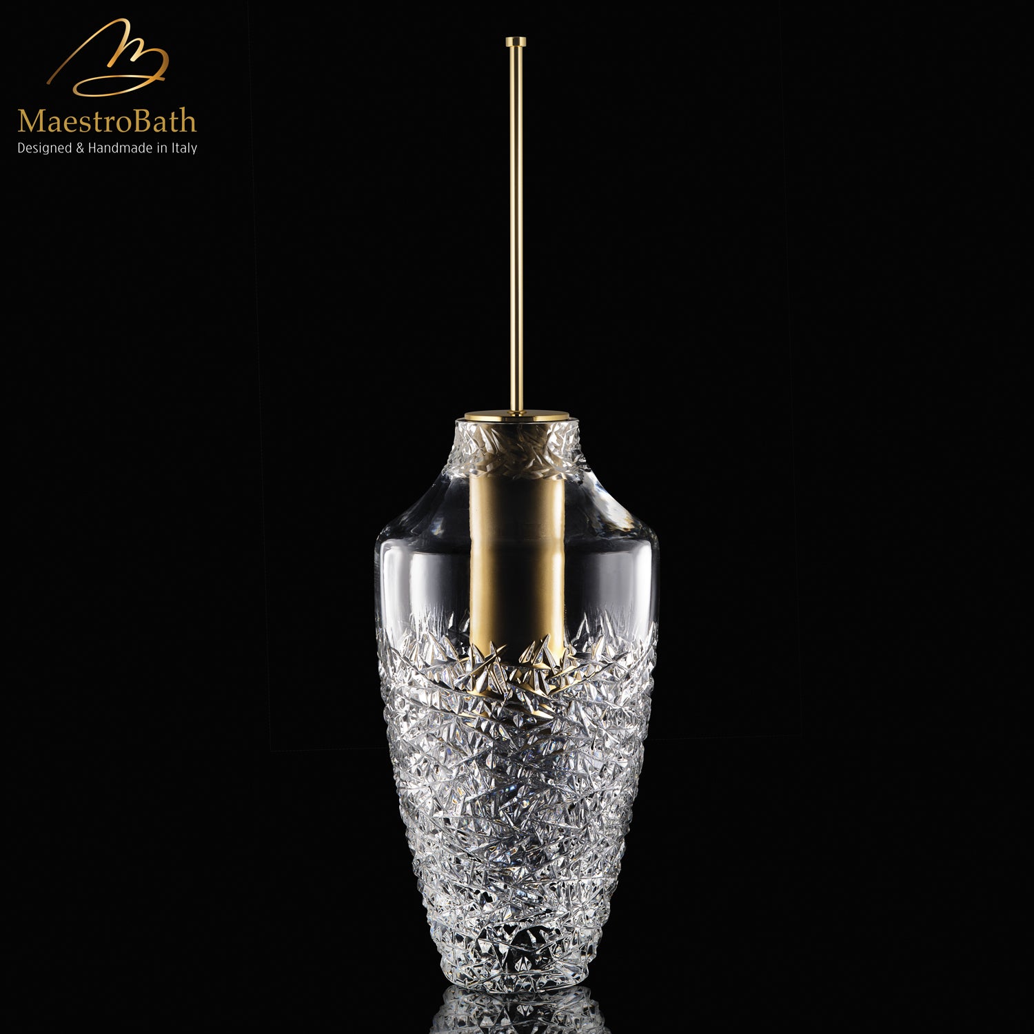 Ice Lux XL Brush Holder | Clear/Gold