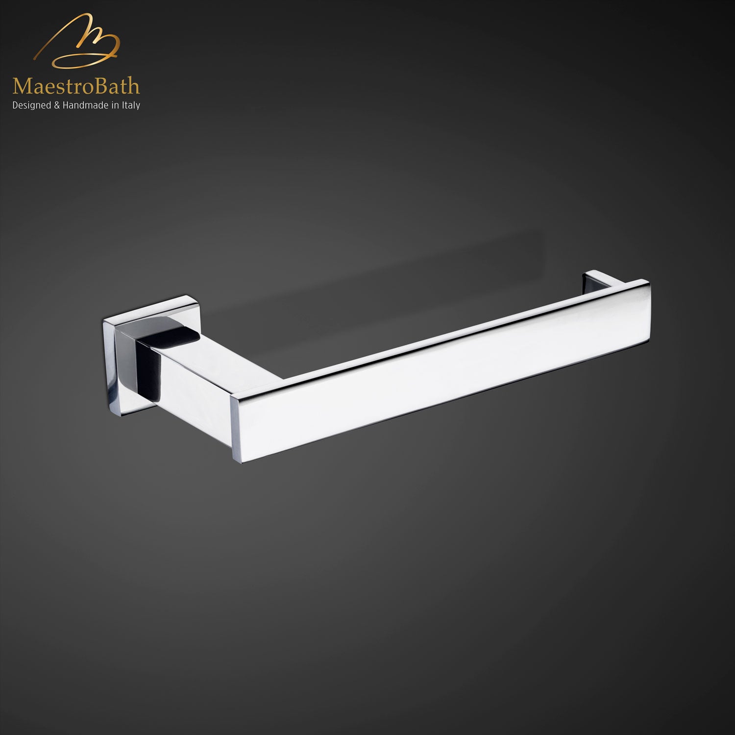 Modern Wall Mounted Roll Holder | Polished Chrome