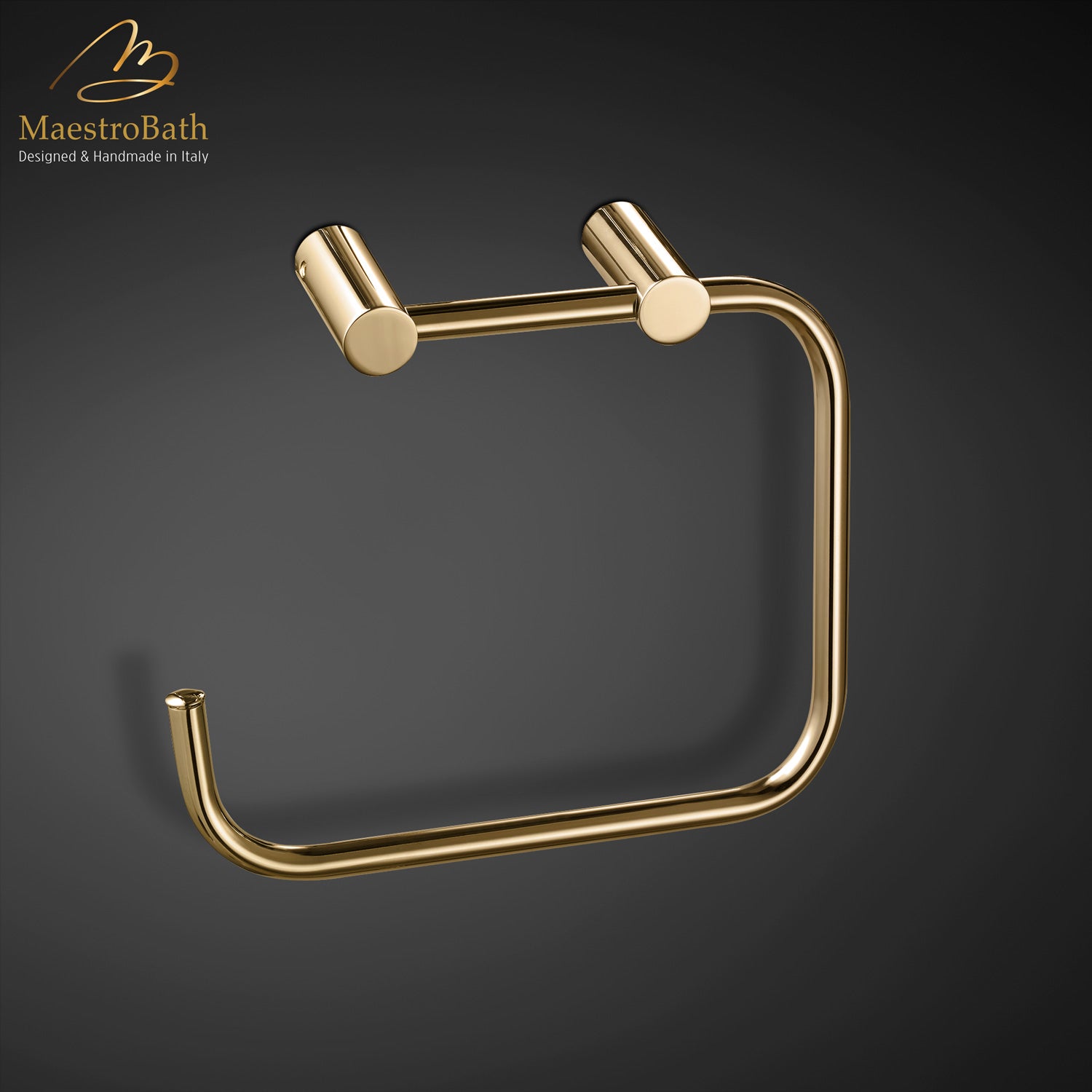 Luxury Towel Ring | Polished Gold