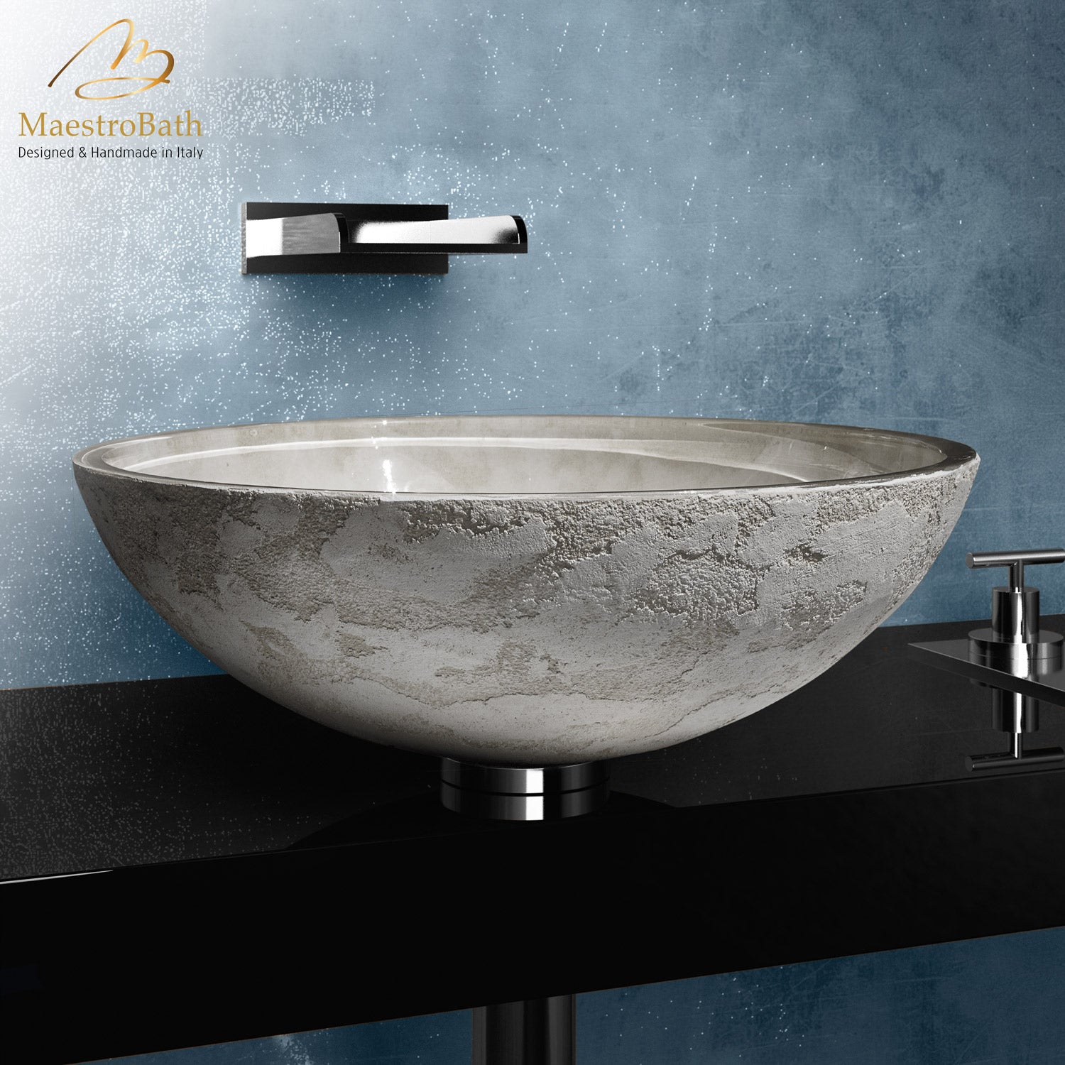 Contemporary Dual Textured Bathroom Sink #color_grey