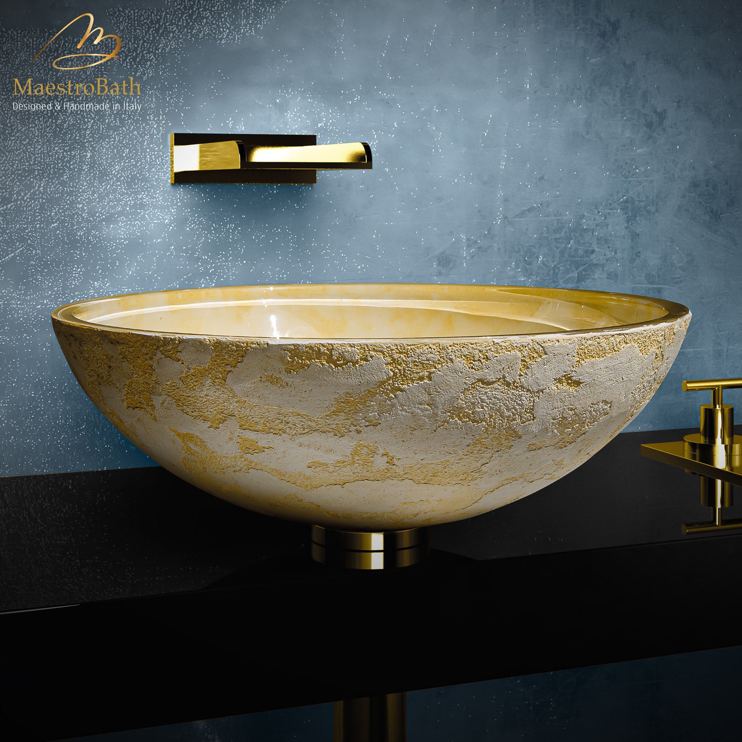 Modern Dual Textured Bathroom Sink #color_yellow