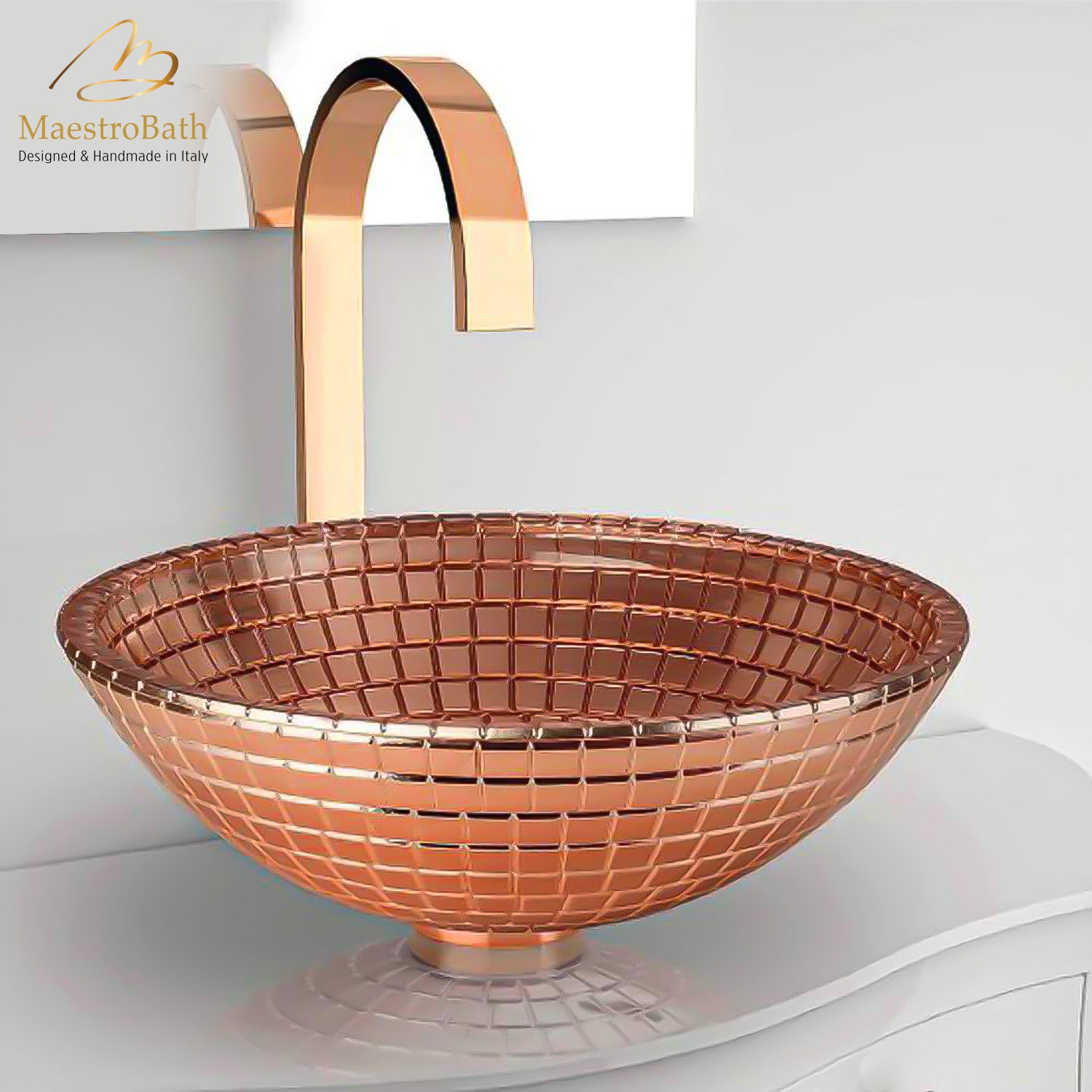 Mosaic Anniversary Glass #color_rose gold