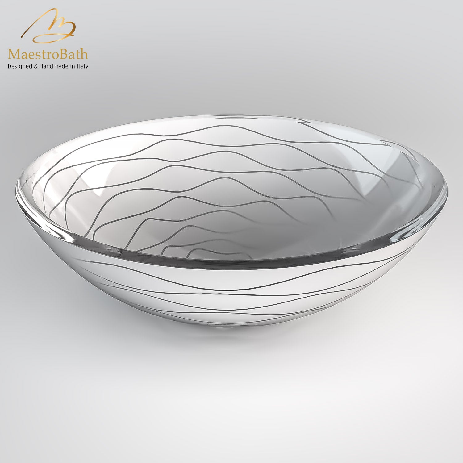 VetroFreddo Wave White Vessel Sink #color_white
