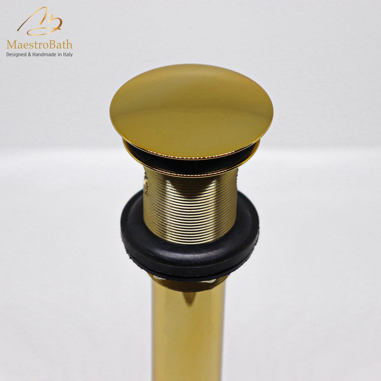 Fix Dome Ultra Modern Vessel Sink Drain | Polished Gold