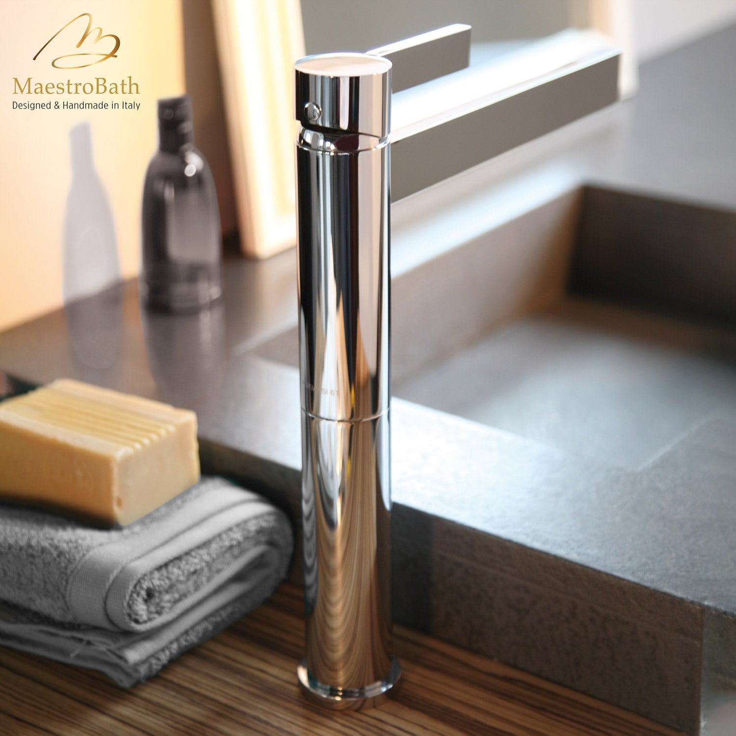 Caso Polished Nickel Designer Bathroom Faucet #color_polished nickel