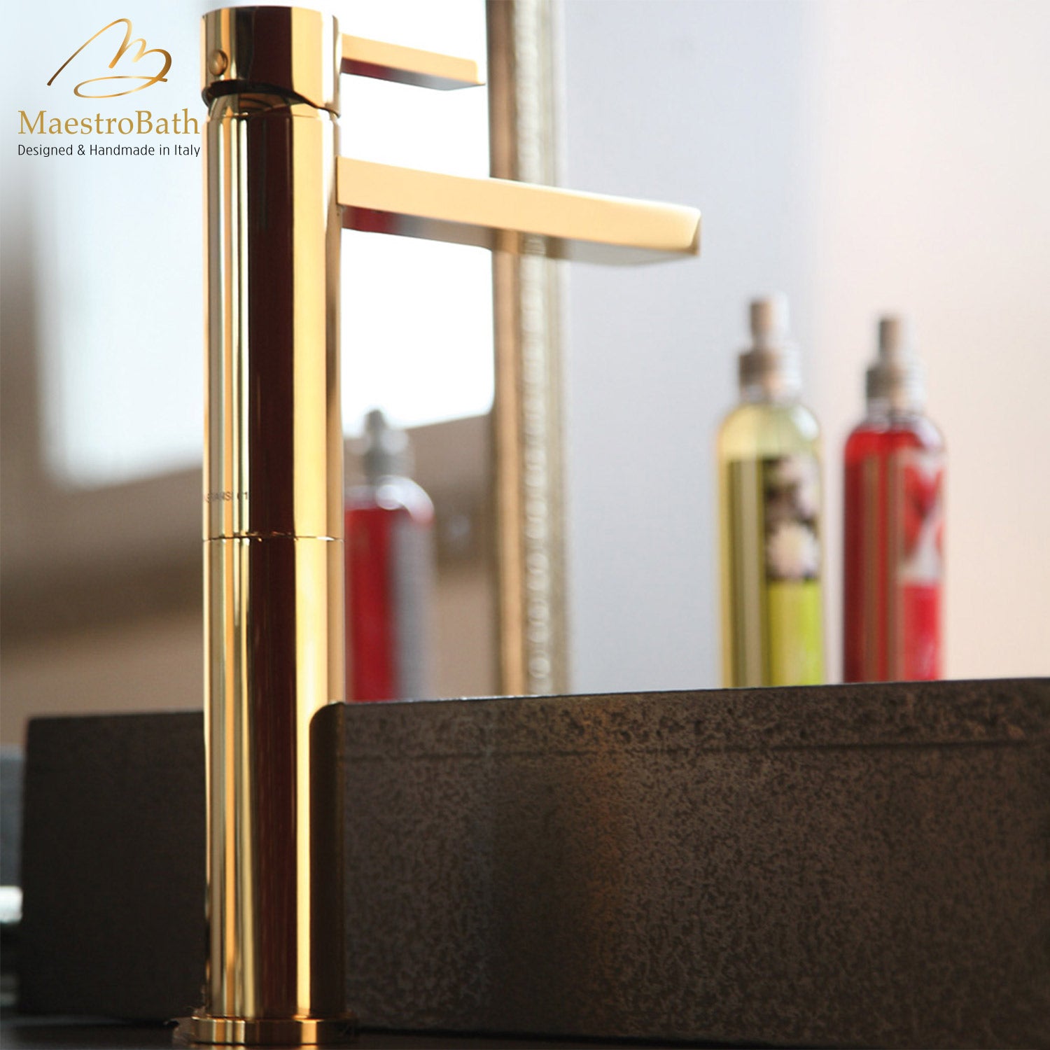 Aqua Polished Gold Luxury Bathroom Faucet #color_polished gold