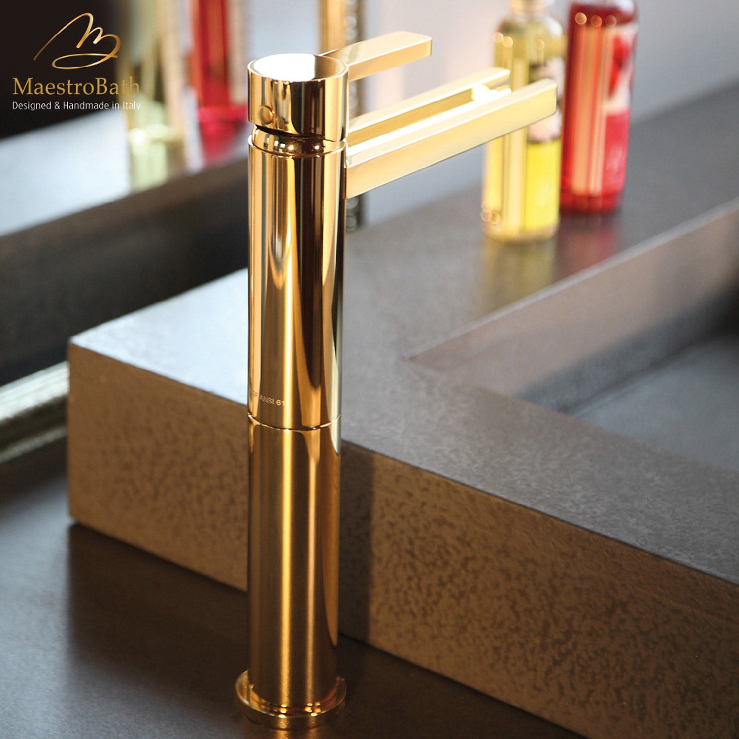 Aqua Polished Gold Luxury Bathroom Faucet #color_polished gold