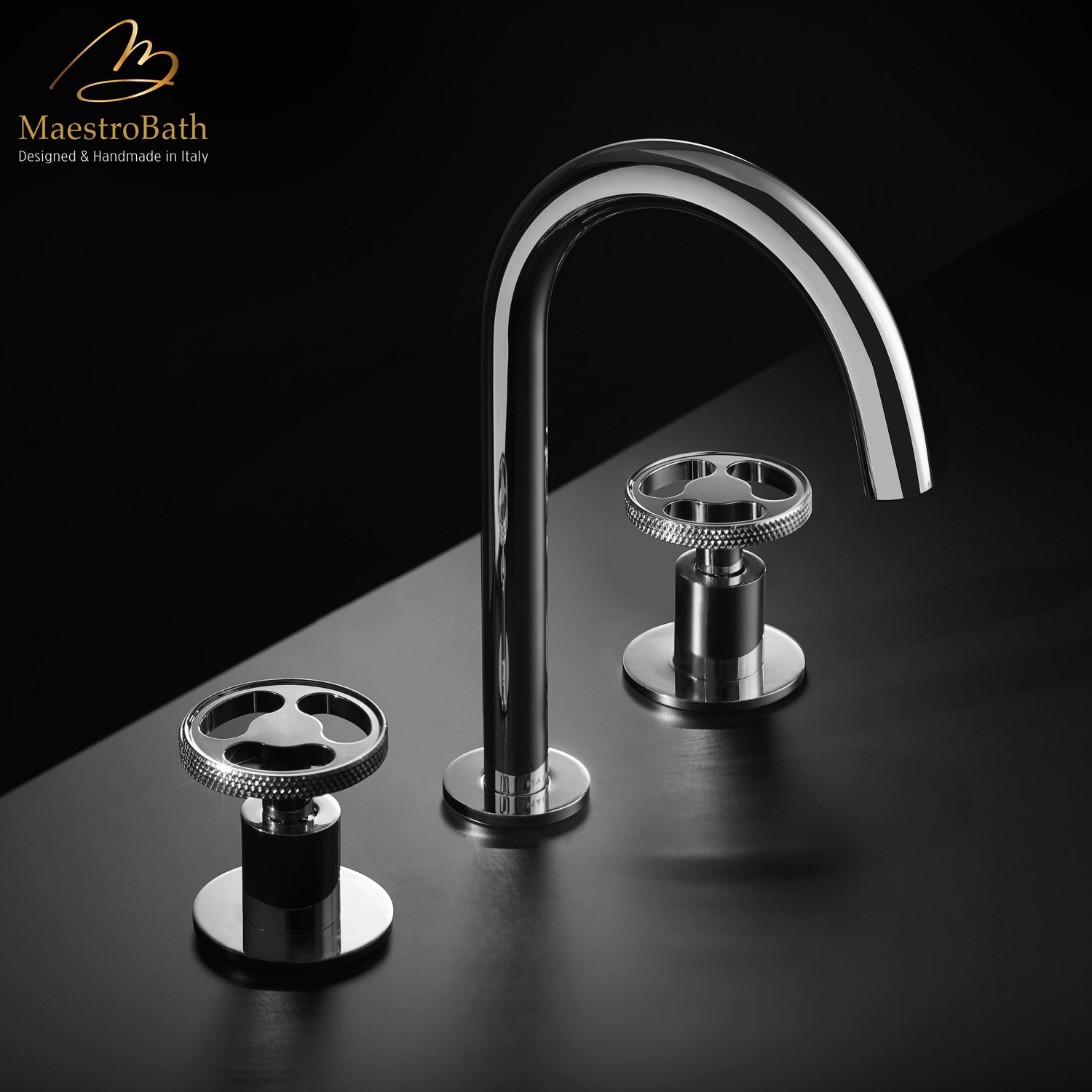 Country 3-Hole Luxury Bathroom Faucet #color_polished chrome