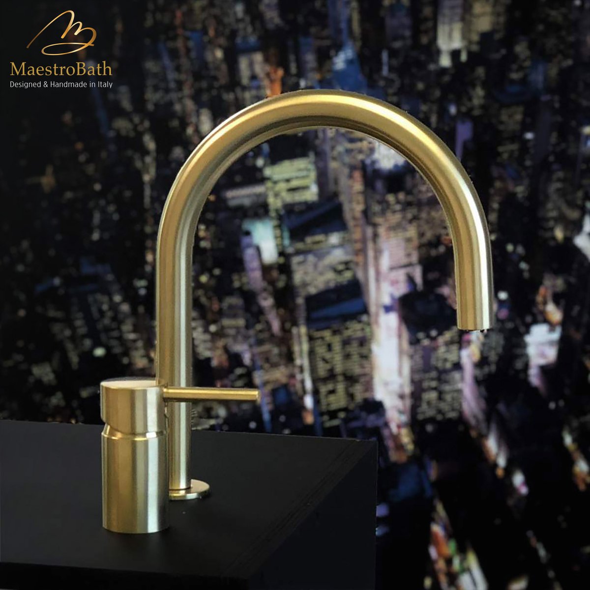 Modern Bathroom Faucet with Separate Handle | Brushed Gold #color_brushed gold