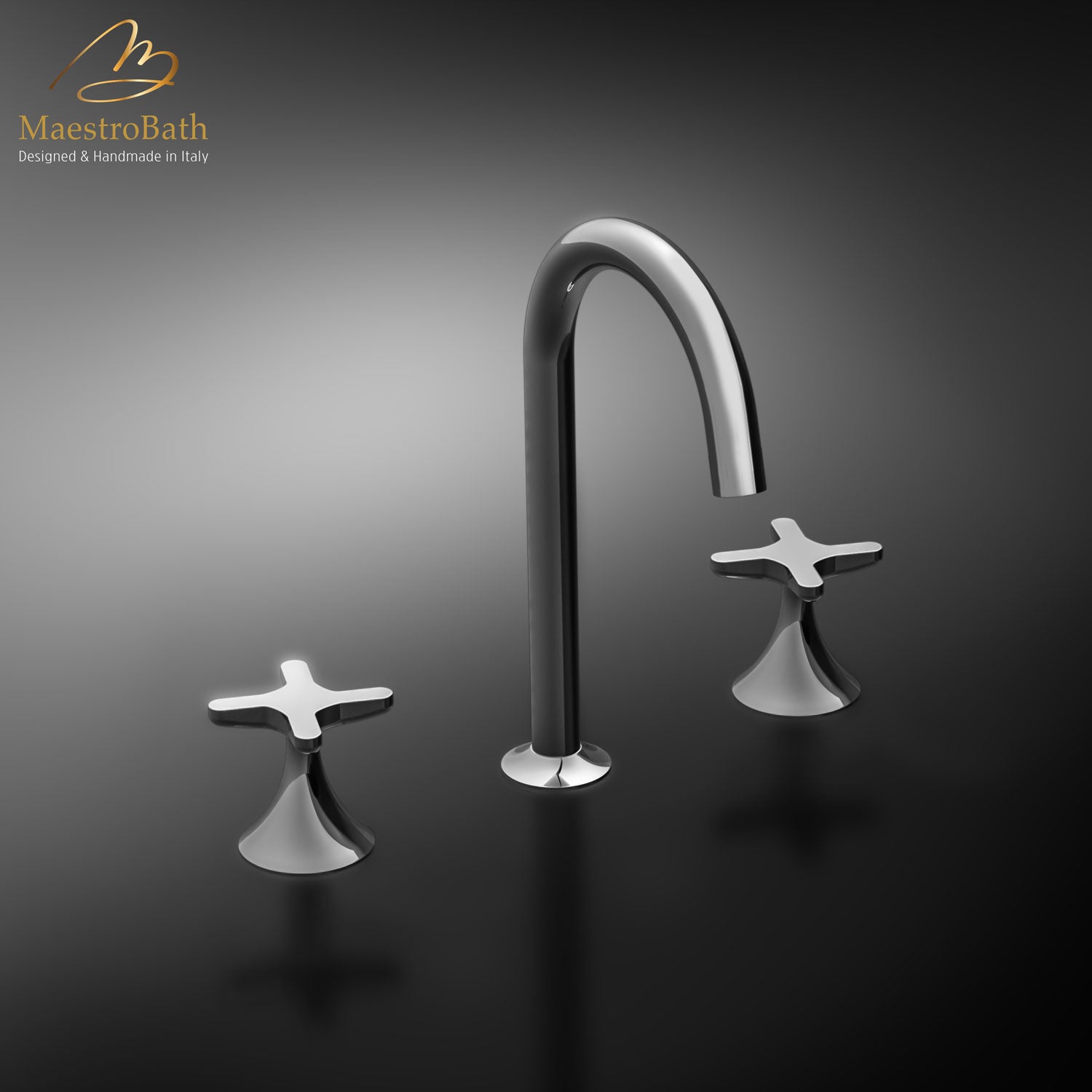 Fioritura Luxury 3-hole Bathroom Faucet #color_polished chrome