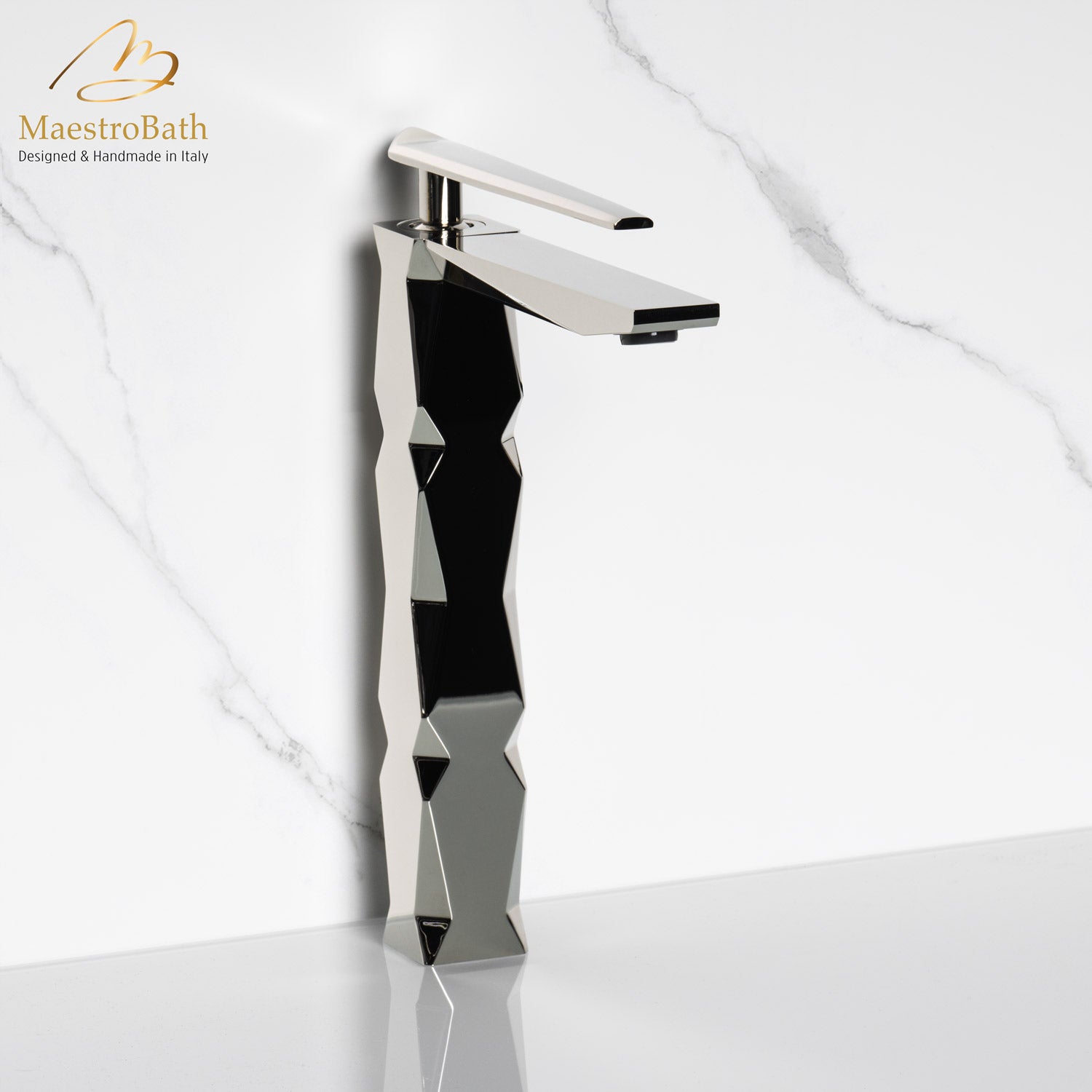 Ikon Polished Nickel Luxury Vessel Sink Faucet #color_polished nickel