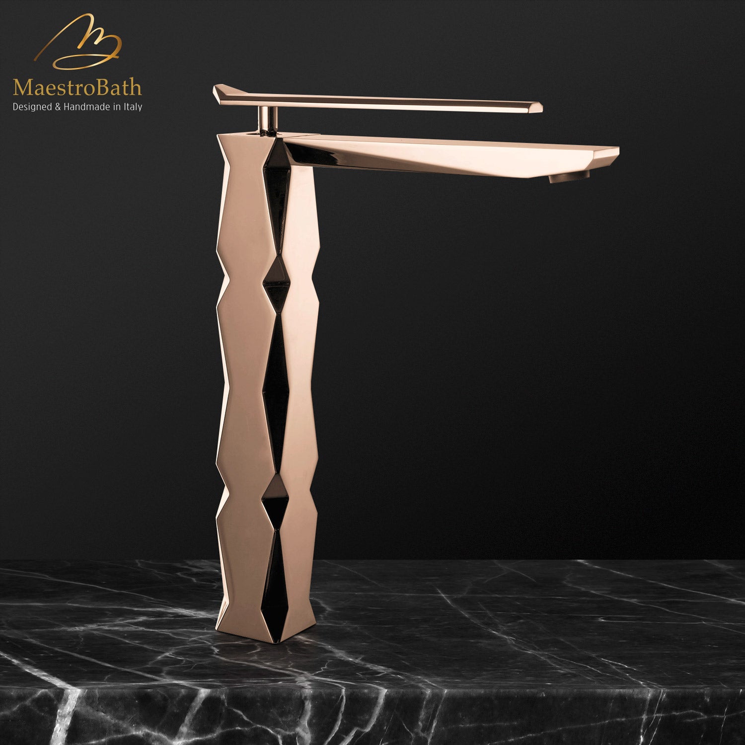 Ikon Rose Gold Luxury Vessel Sink Faucet #color_rose gold