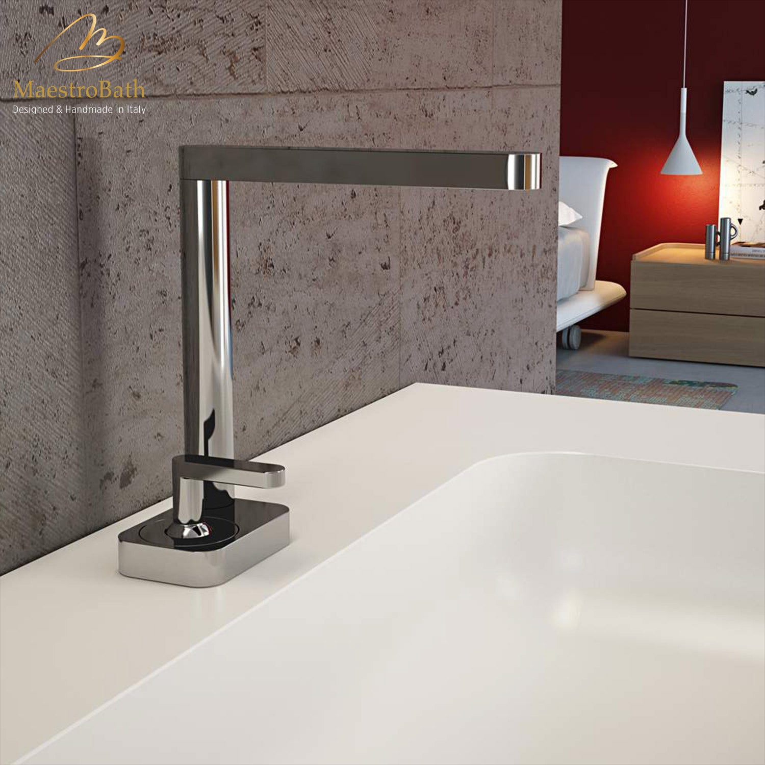 Modern Italian Bathroom Sink Faucet | Polished Chrome #color_polished chrome
