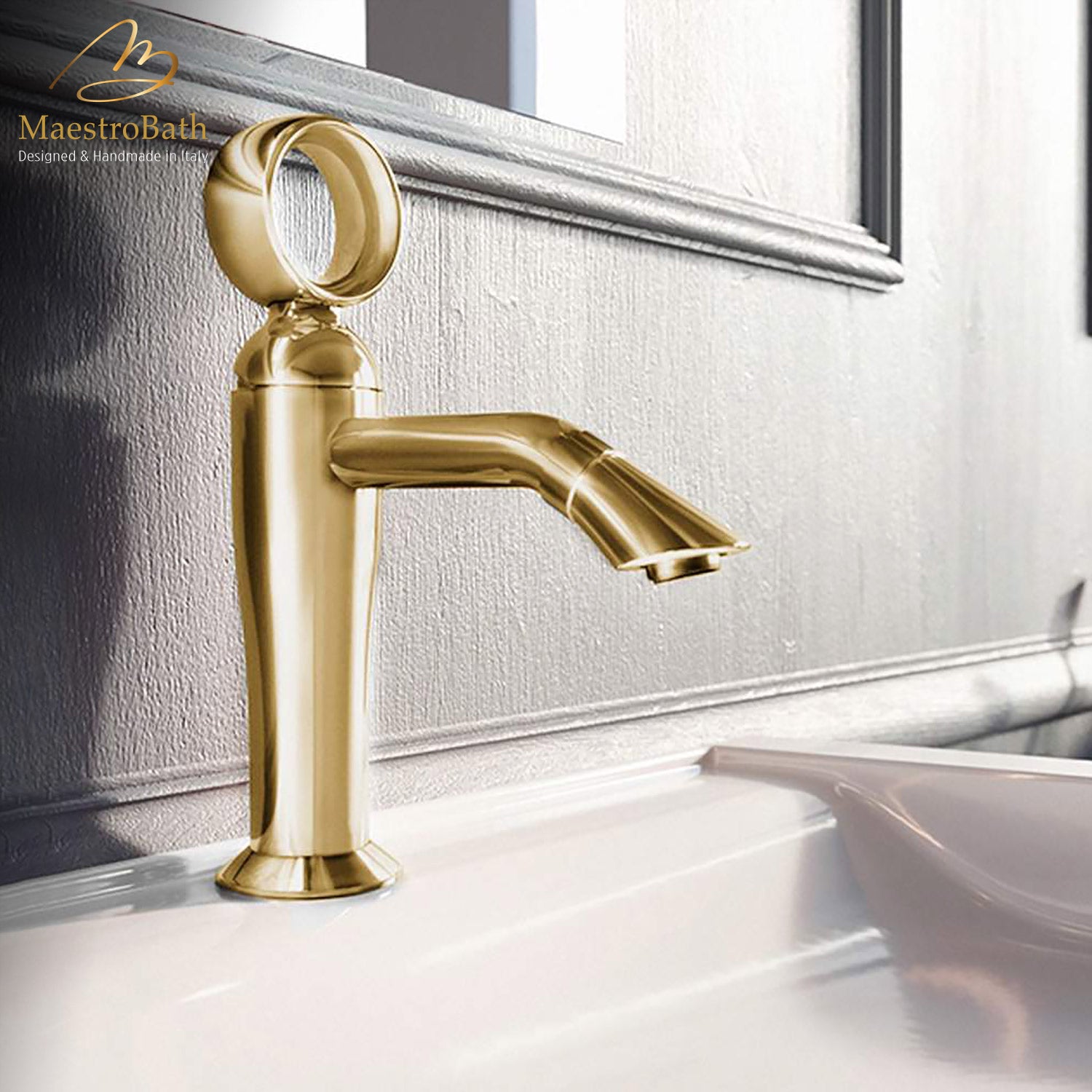 Luxury Italian Bathroom Sink Faucet #color_polished gold