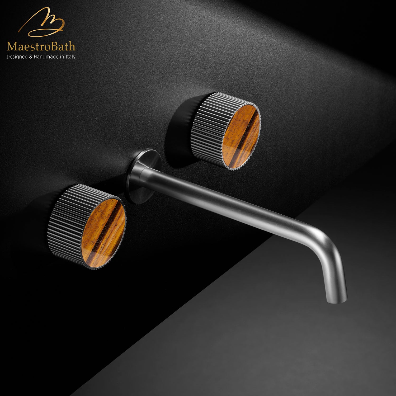 Preziosa Luxury Wall-mount Bathroom Faucet #color_chrome