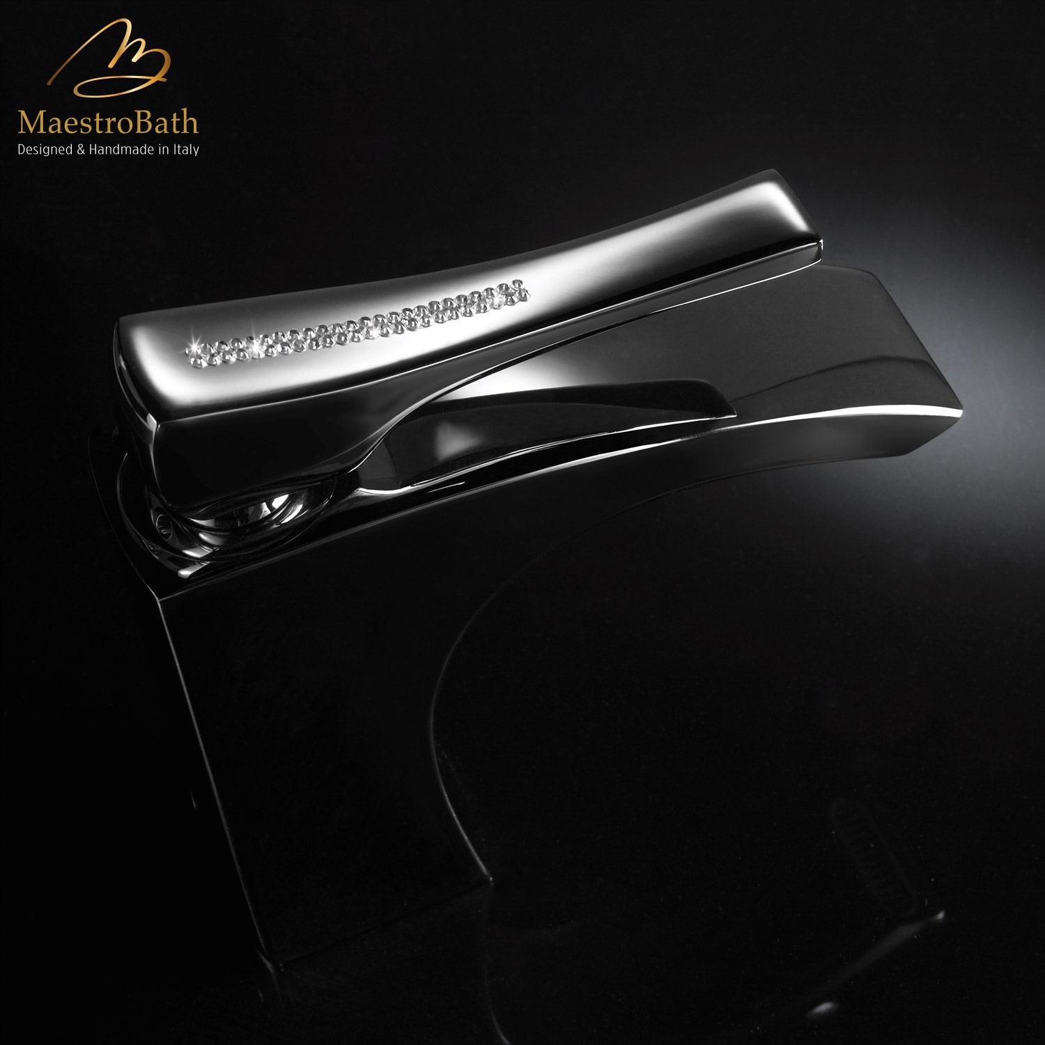 Skip Diamond 1-Hole Polished Chrome Luxury Vessel Sink Faucet #color_polished chrome