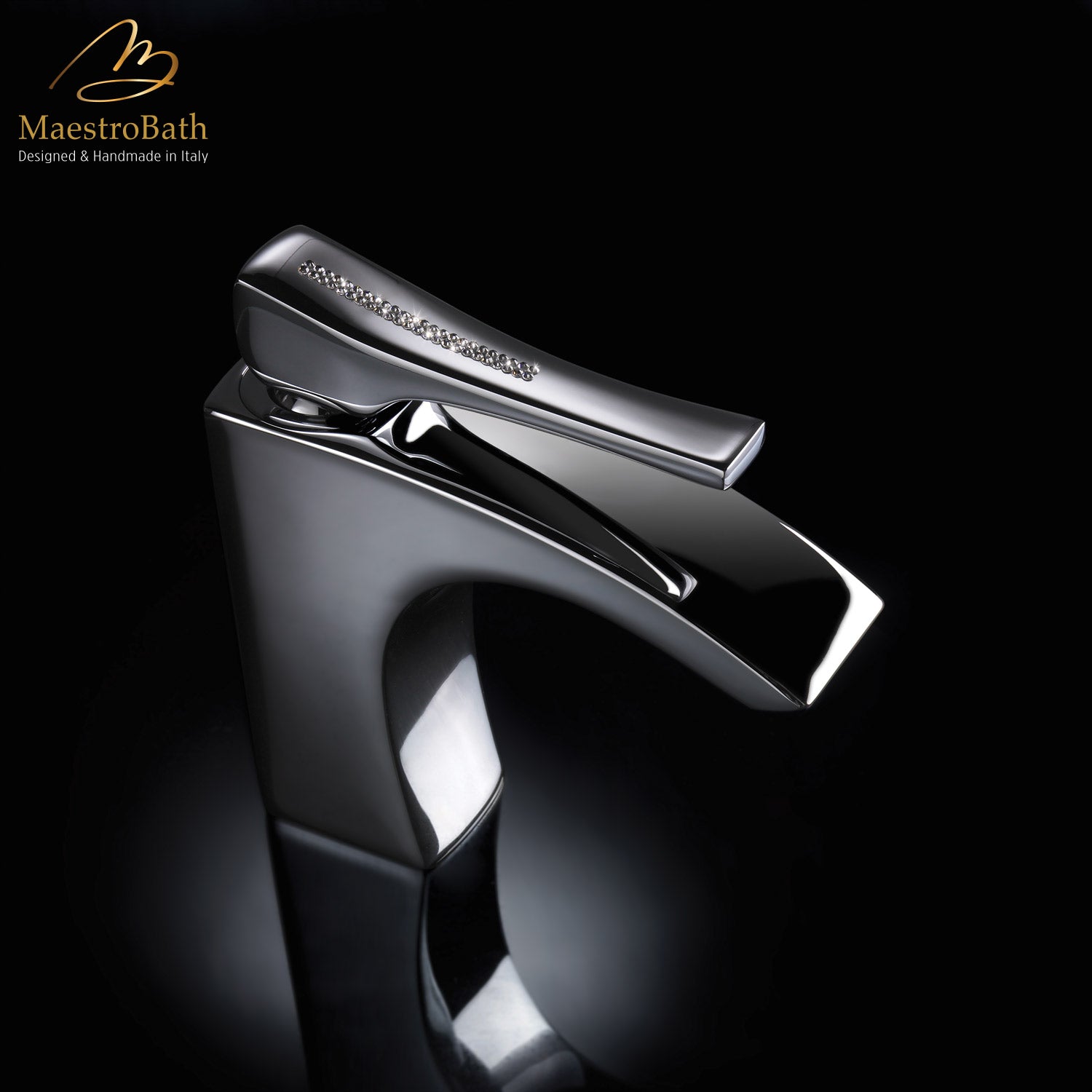 Skip Diamond 1-Hole Polished Chrome Luxury Vessel Sink Faucet #color_polished chrome