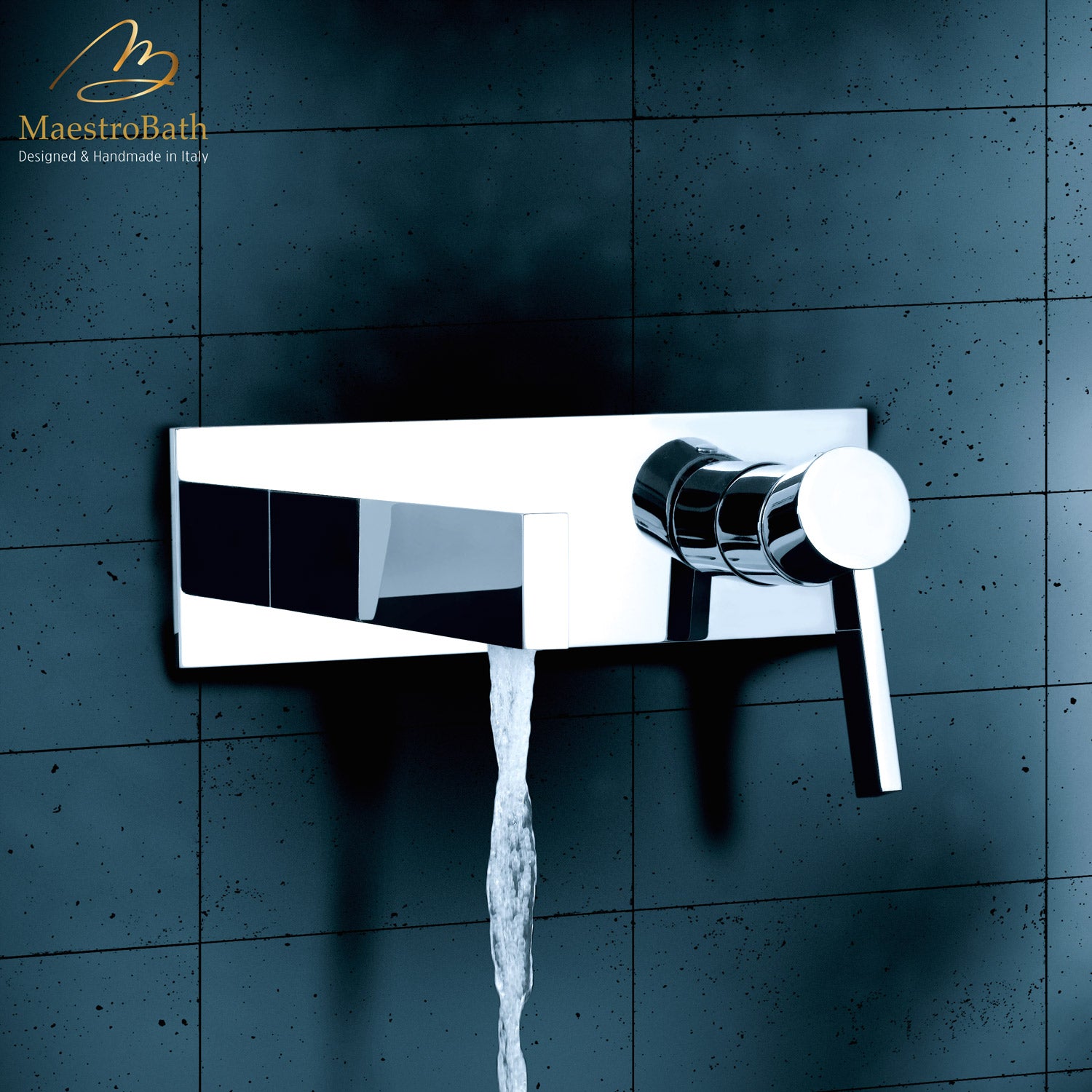 Luxury Wall Mount Bathroom Faucet Caso Chrome #color_polished chrome