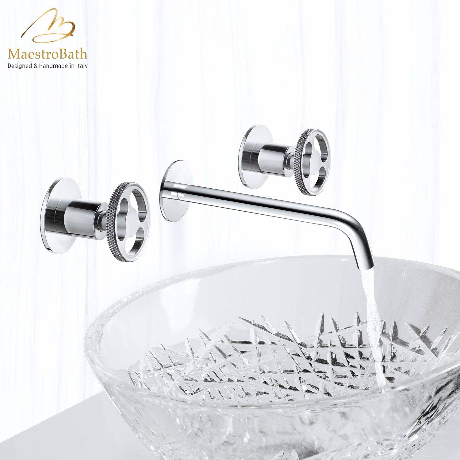 Country Luxury Wall-Mount Bathroom Faucet | Polished Chrome #color_polished chrome