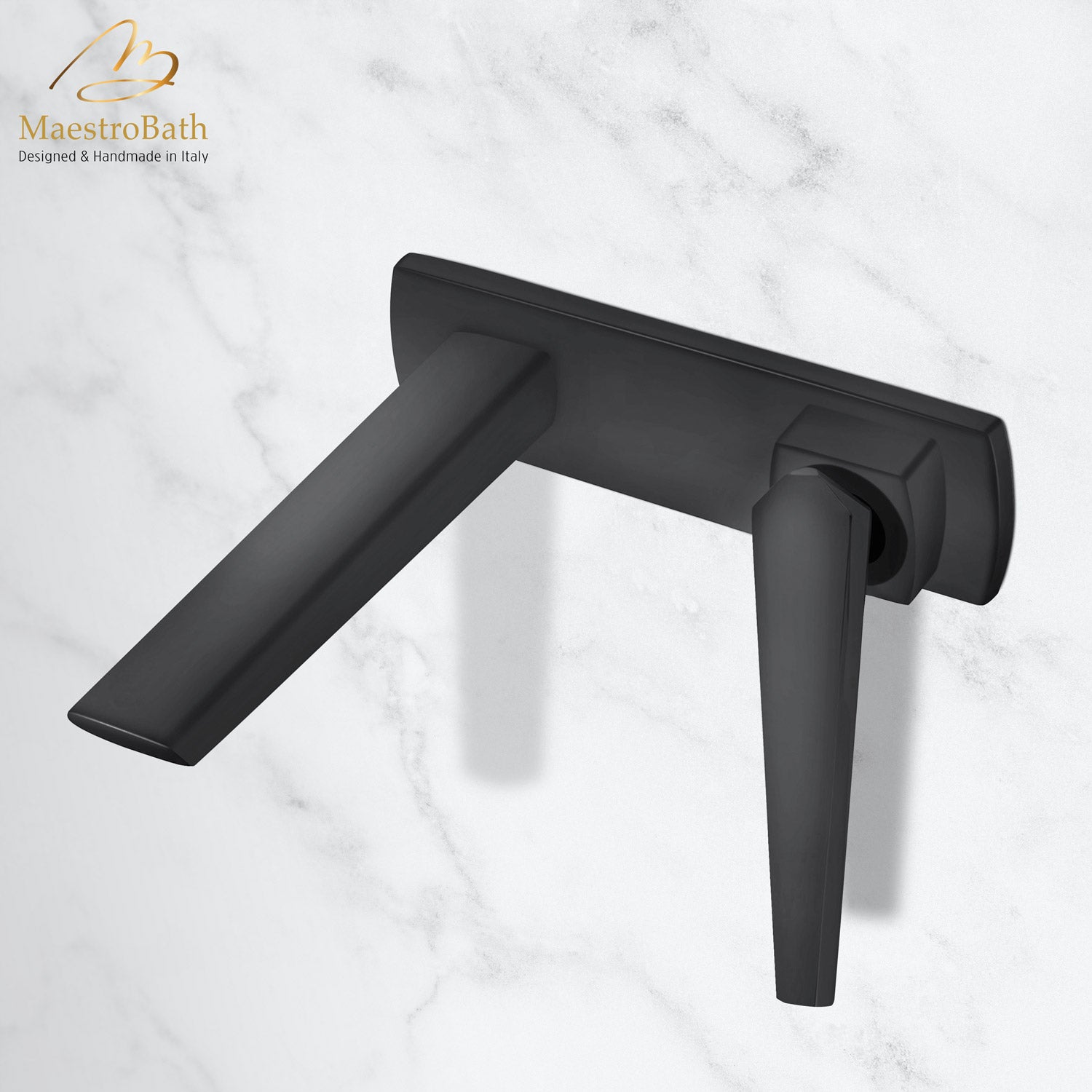 IKON Luxury Wall-Mount Bathroom Faucet | Black #color_black