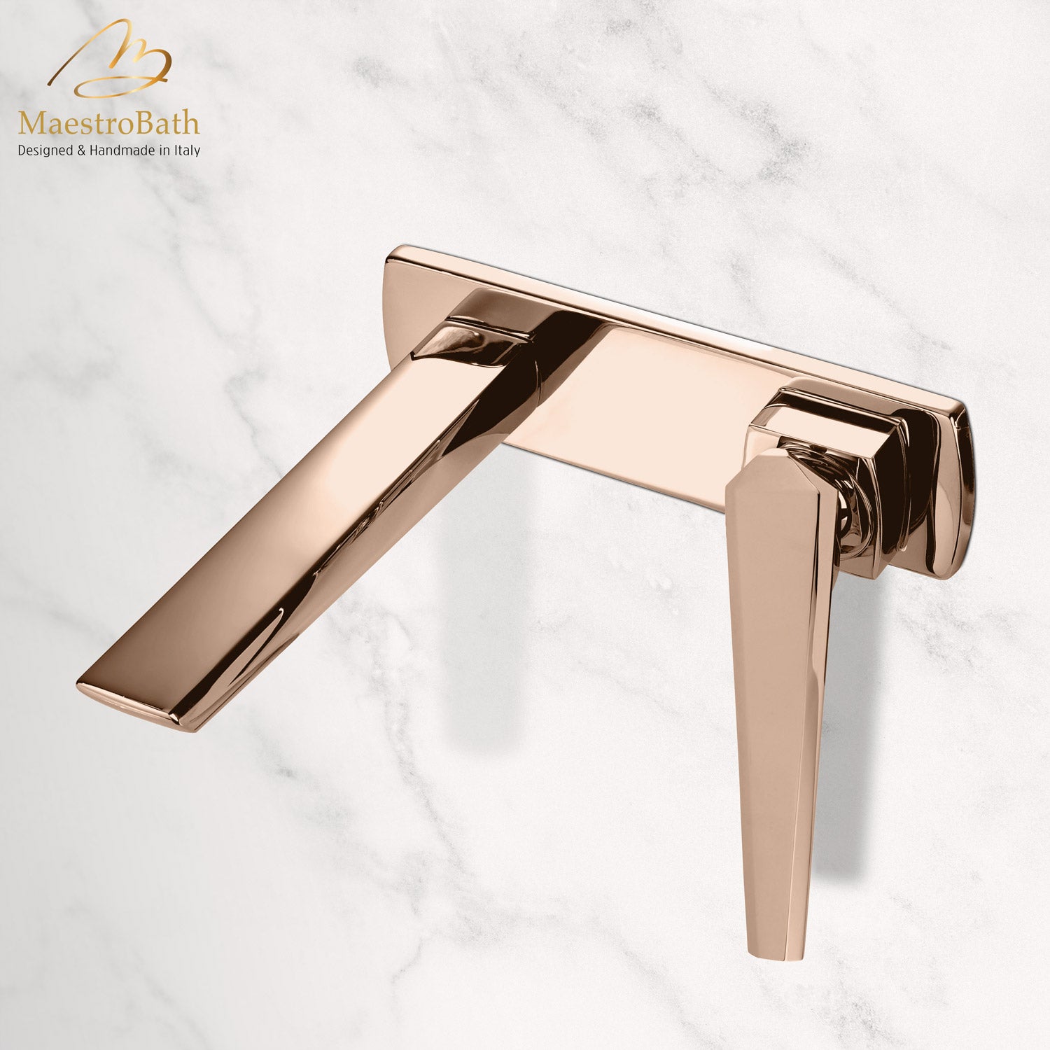 IKON Luxury Wall-Mount Bathroom Faucet | Rose Gold #color_rose gold