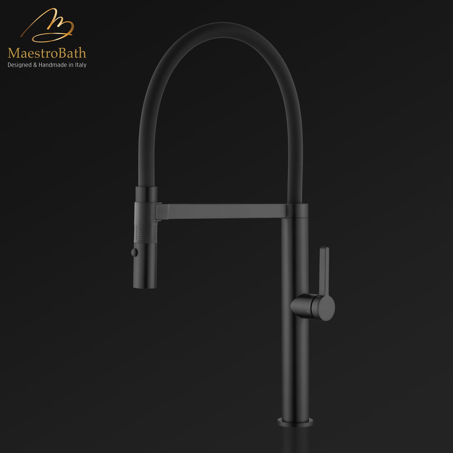 CURIO Modern Kitchen Faucet With 2 Jets | Black #color_black