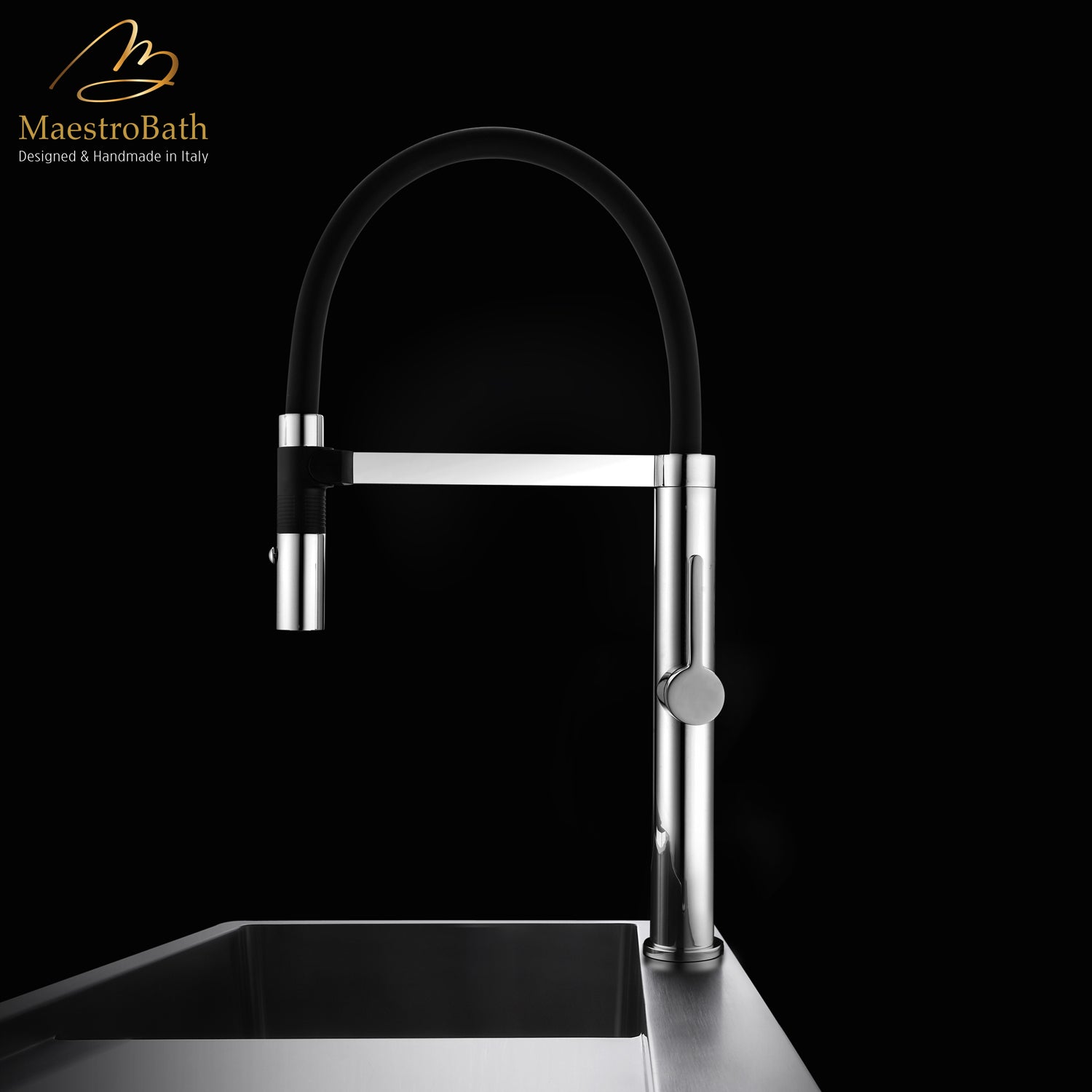 CURIO Modern Kitchen Faucet With 2 Jets | Chrome #color_chrome