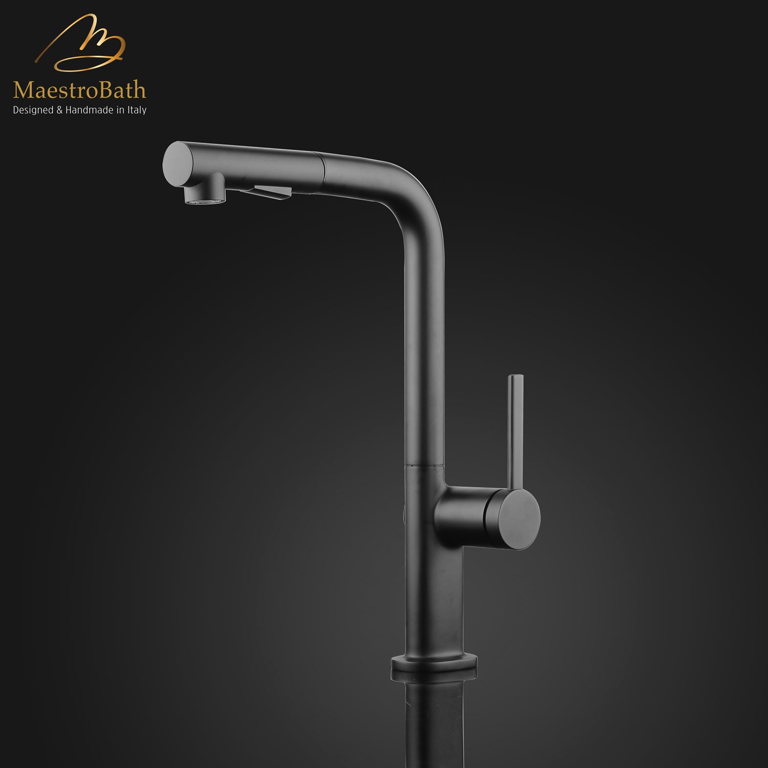 DESTRO Modern Kitchen Faucet With 2 Jets | Black #color_black