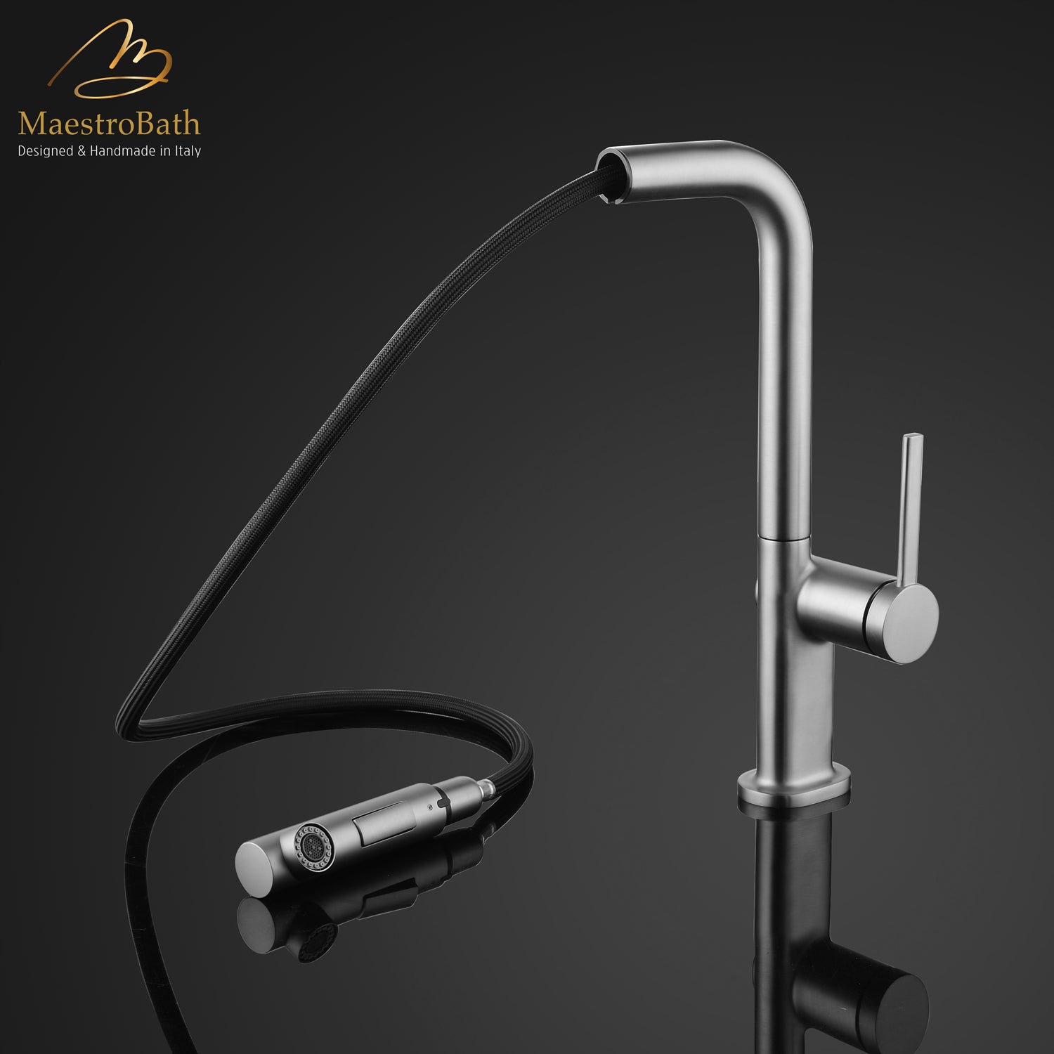 DESTRO Modern Kitchen Faucet With 2 Jets | Chrome #color_chrome