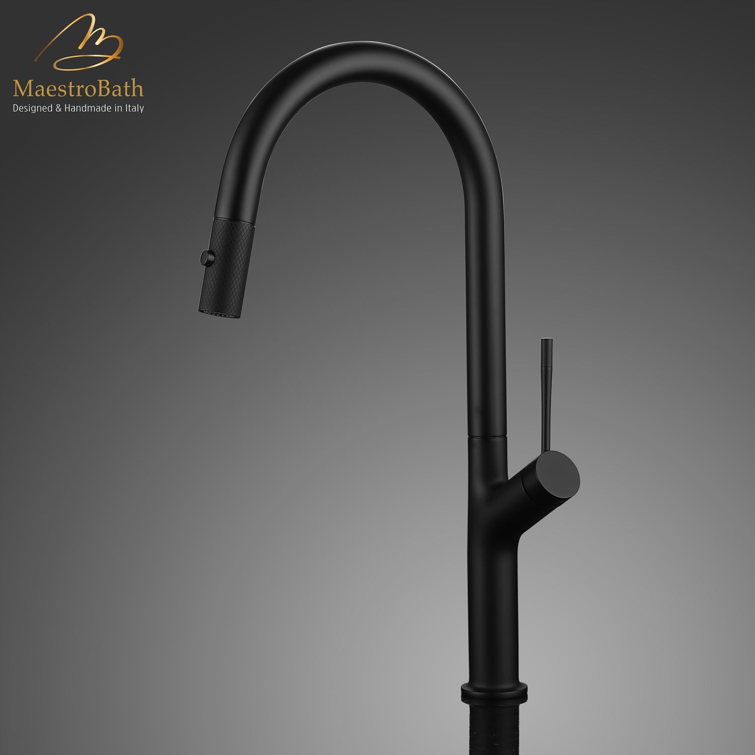 PALM Modern Kitchen Faucet With 2 Jets | Black #color_black