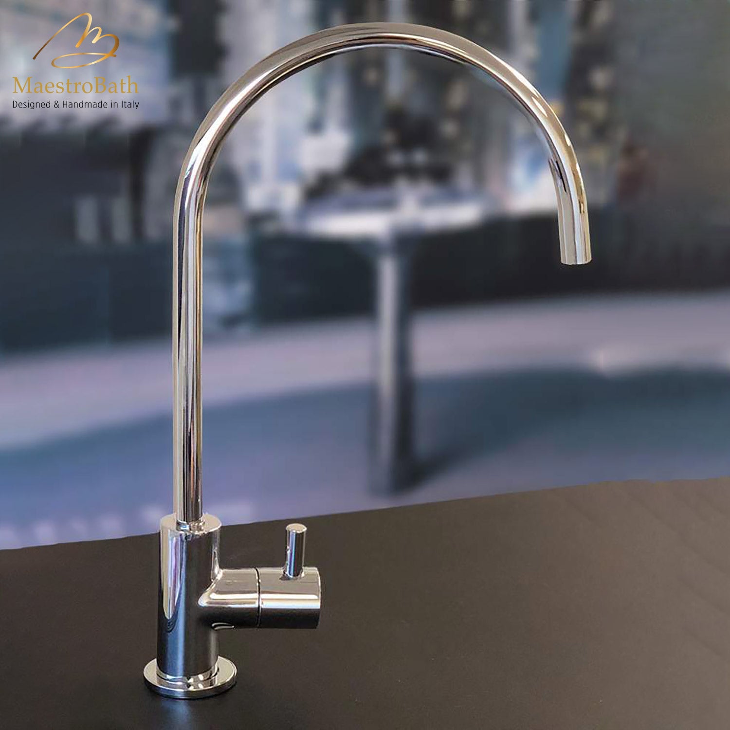 Modern Small Kitchen Faucet | Polished Chrome #color_polished chrome