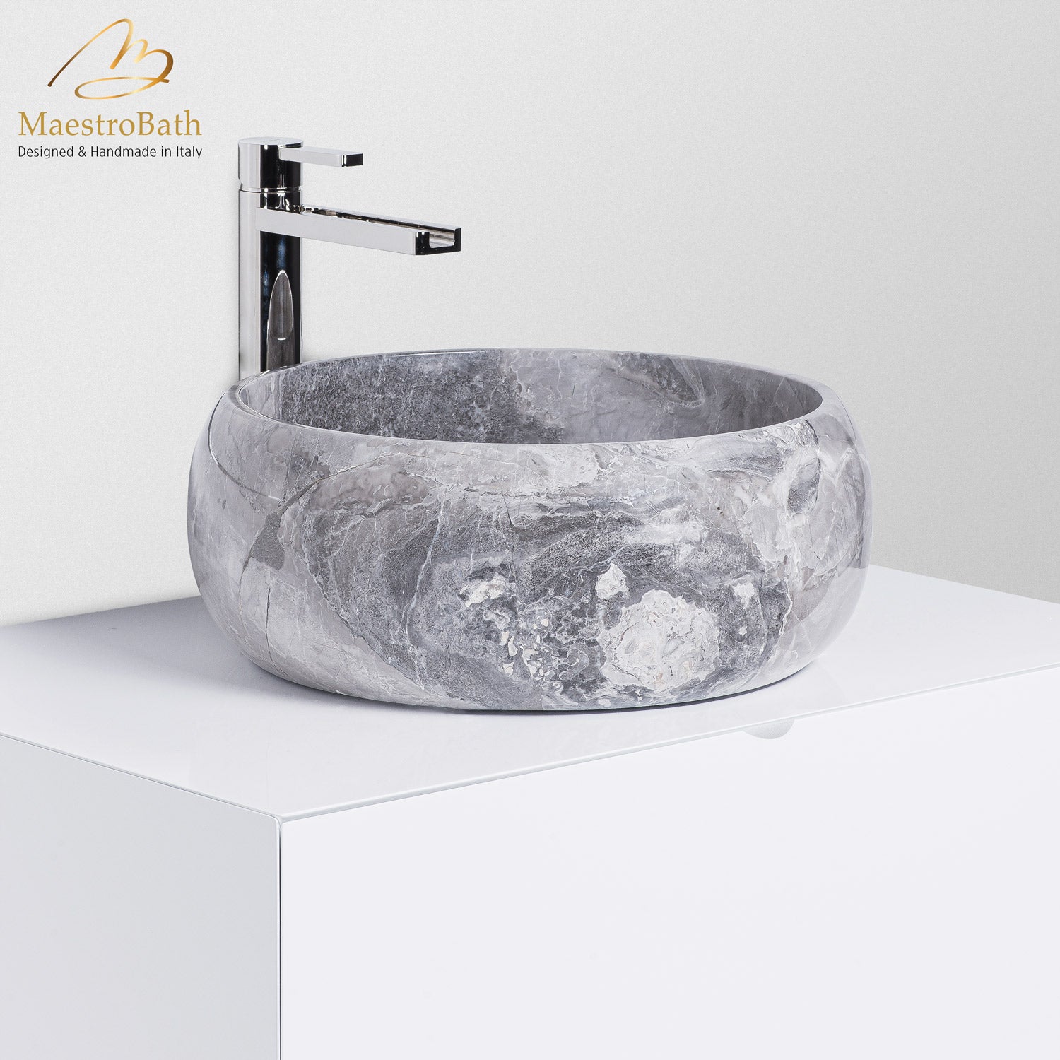 Anatara Veli Natural Stone luxury vessel Sink #color_grey-taupe