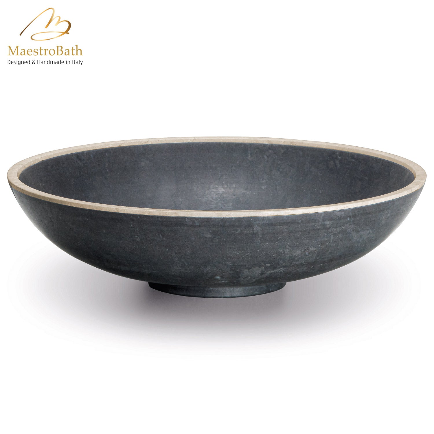 Stone Duotono A Black Contemporary Natural Stone Sink