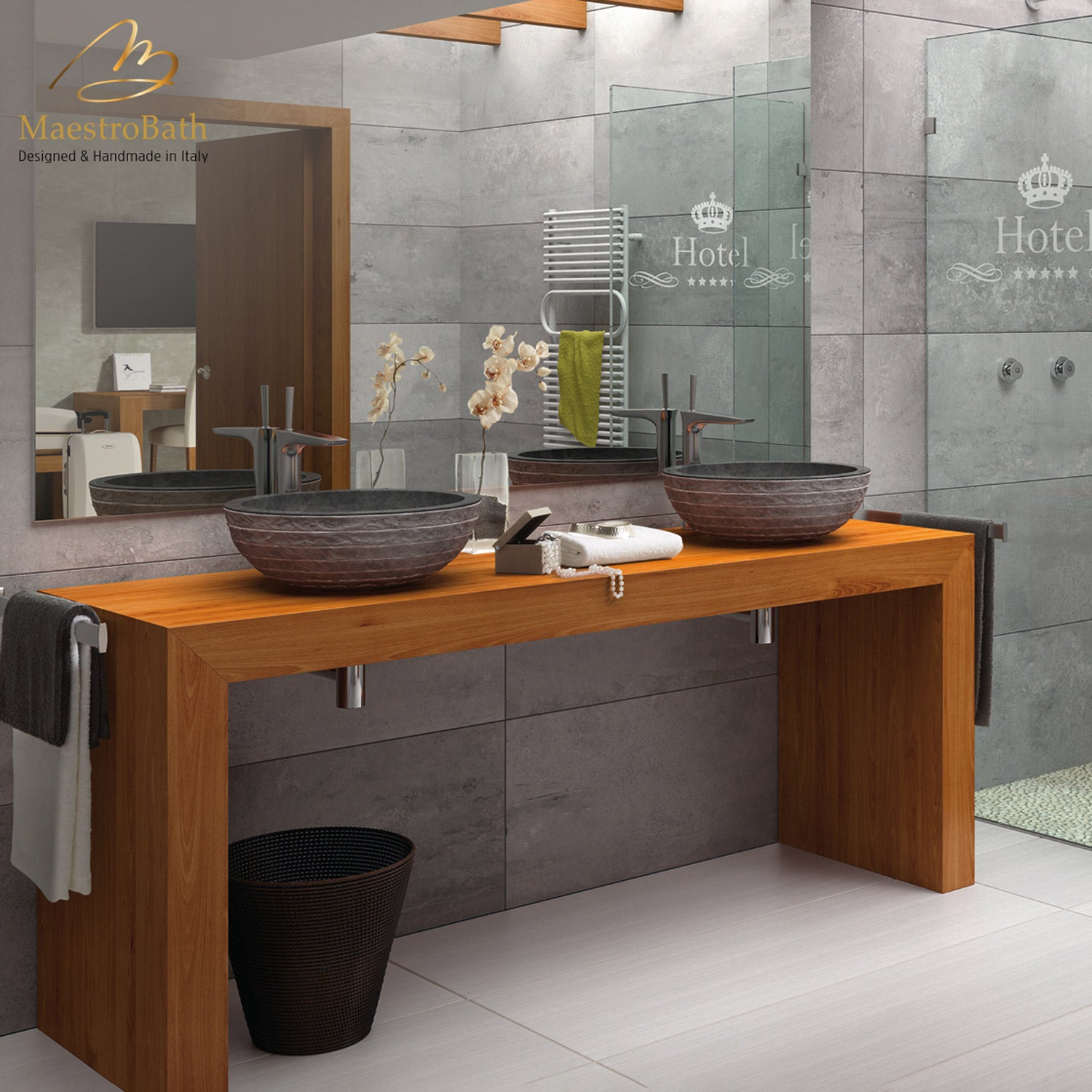 Designer Stone Sink #color_black