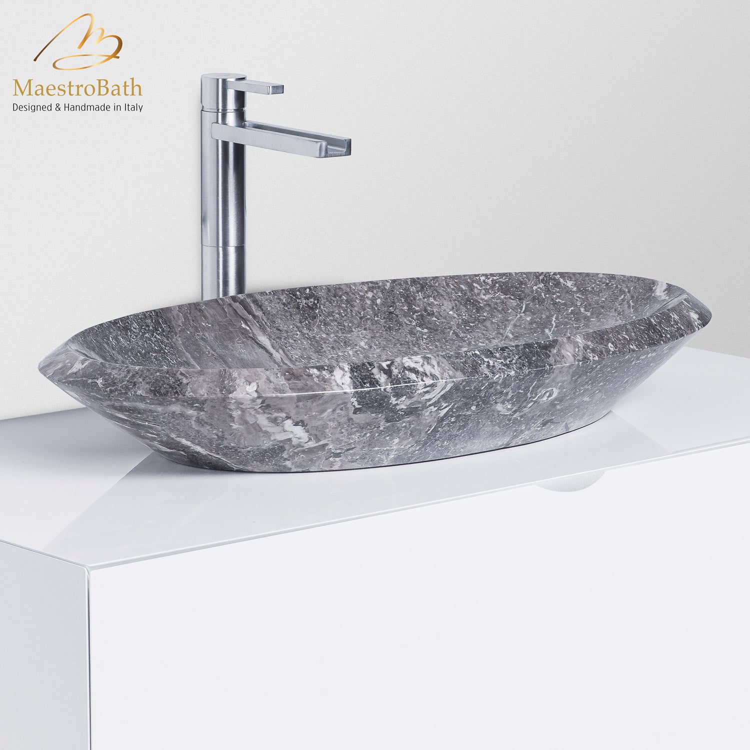 Sundari Infinity Natural Stone luxury vessel sink #color_grey-taupe
