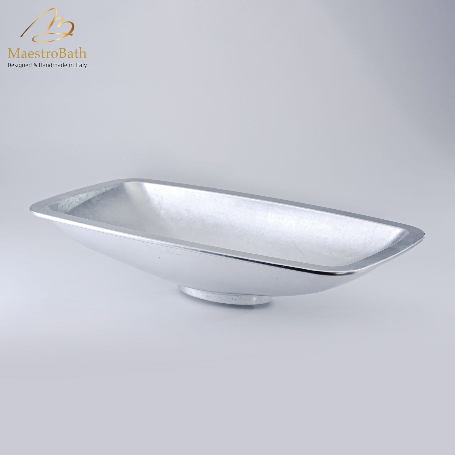 Pert Open Drop-In Bath Sink | Silver Leaf #color_silver leaf