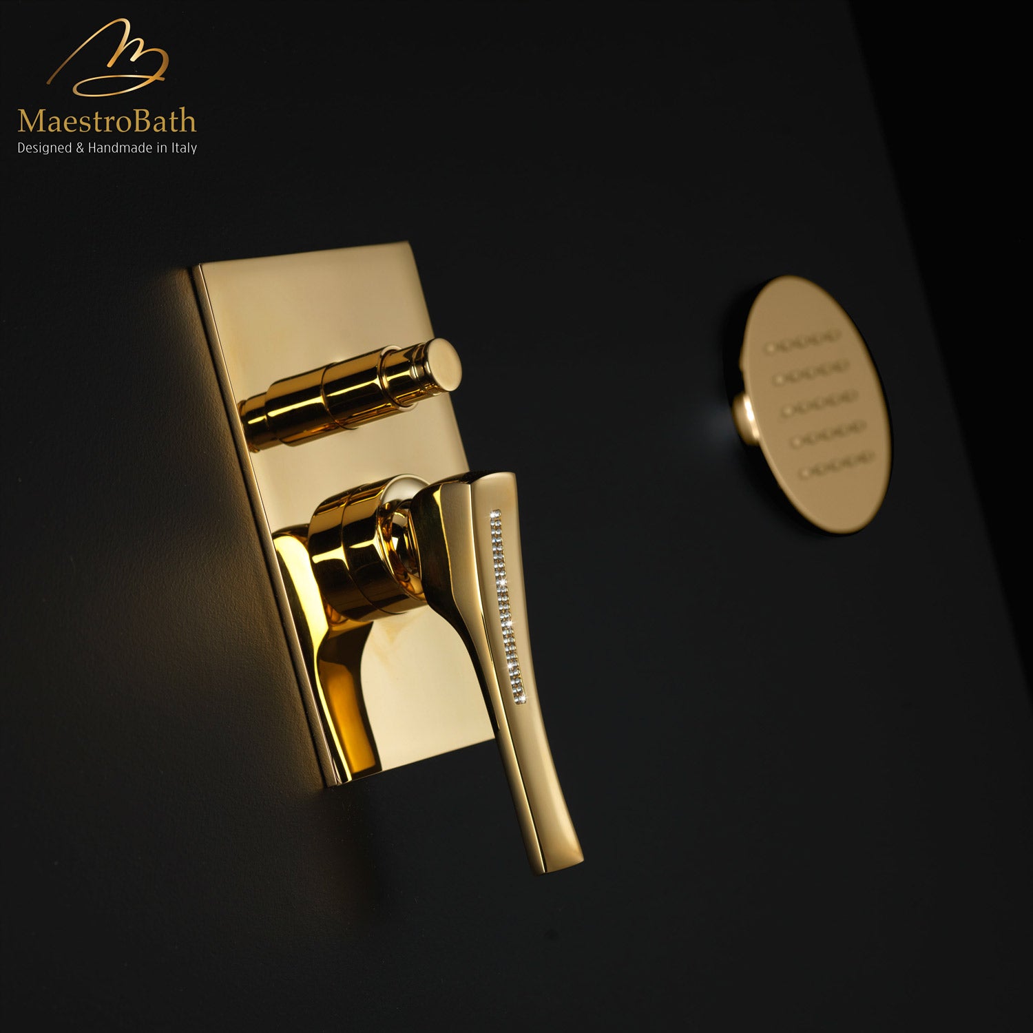 Skip Diamond Complete Shower Set | Polished Gold