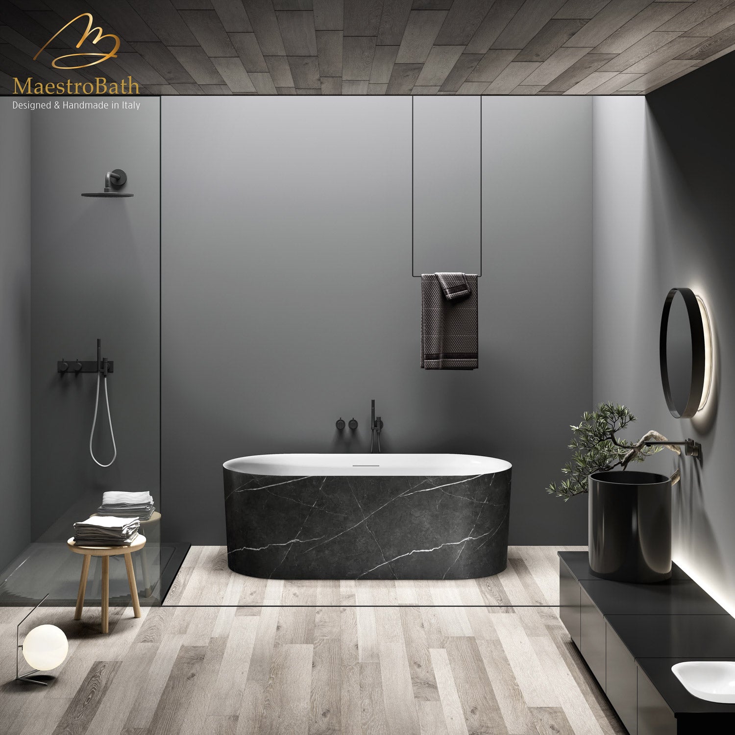 Cosmopolitan Modern Freestanding Bathtub | Grey