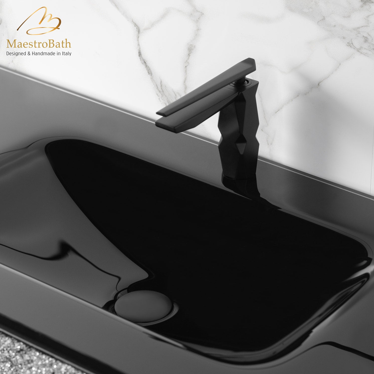 Alba Modern Single Integrated Glass Top Vanity #Size_40"