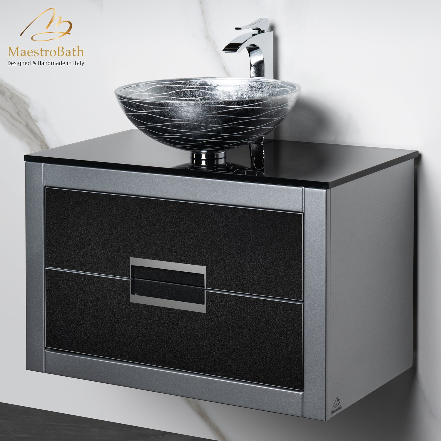 Danya Leather Modern Bathroom Vanity 32 Inch #Size_32"