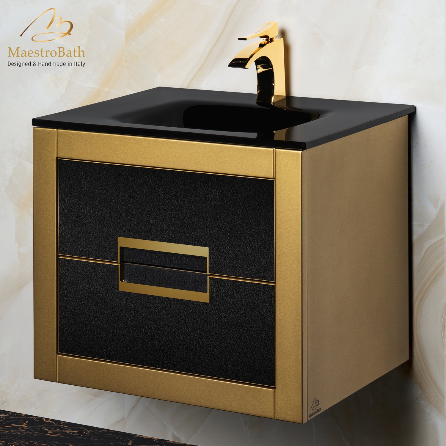 Danya Leather Modern Bathroom Vanity 24 Inch #Size_24"