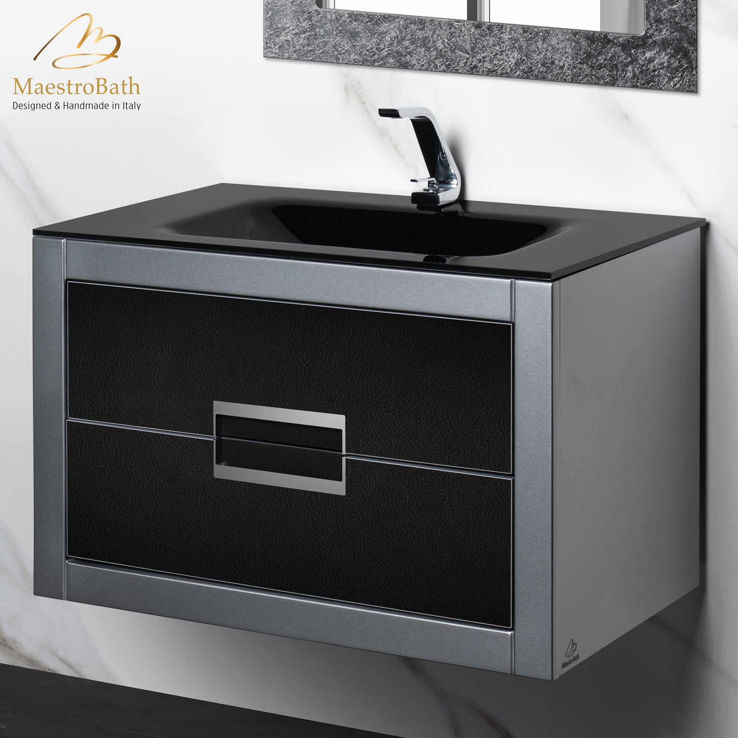 Danya Leather Modern Bathroom Vanity 32 Inch #Size_32"