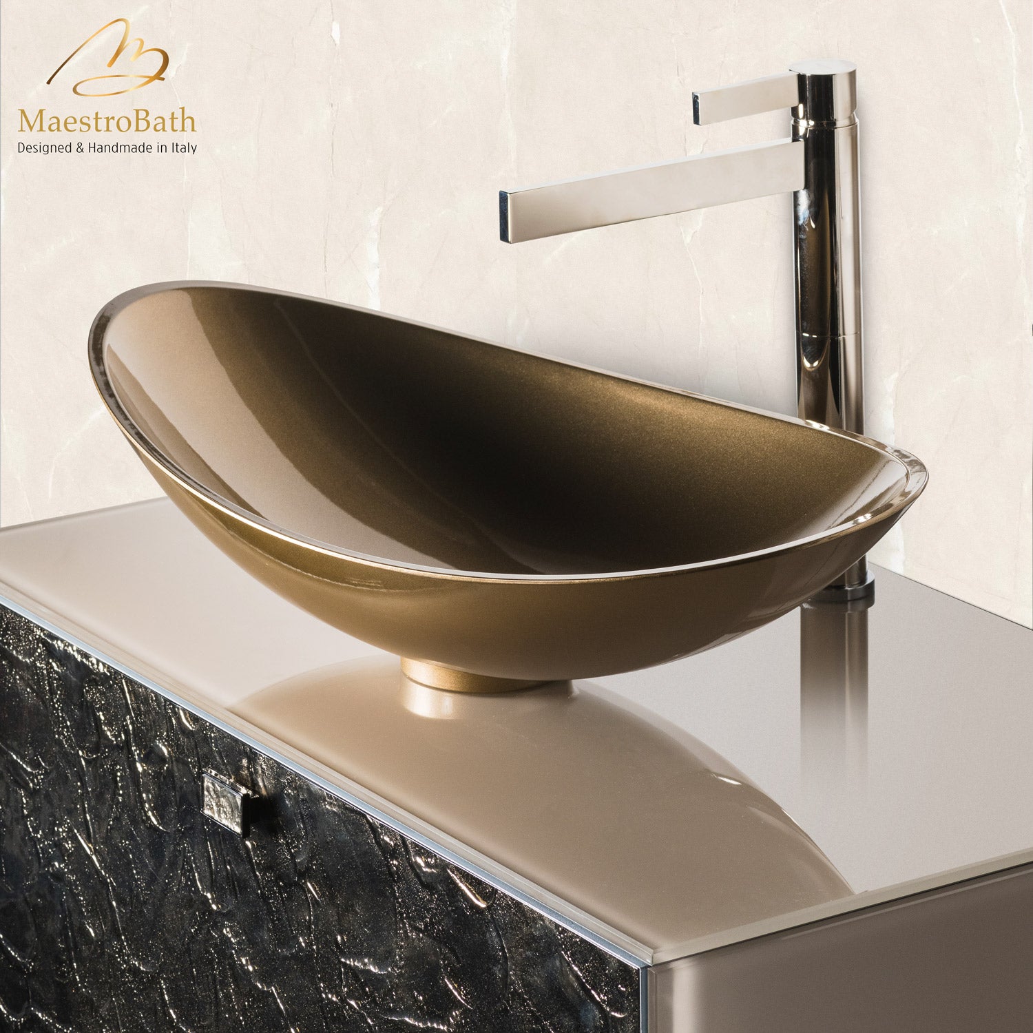 Luxury Murano Crystal Wallmount Bathroom Vanity #Size_32"
