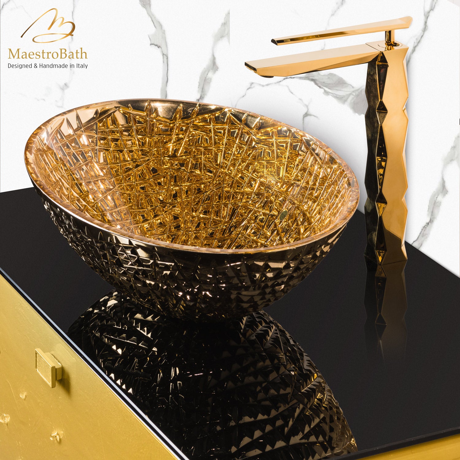 Luxury Crystal Wallmount Bathroom Vanity #Size_32"