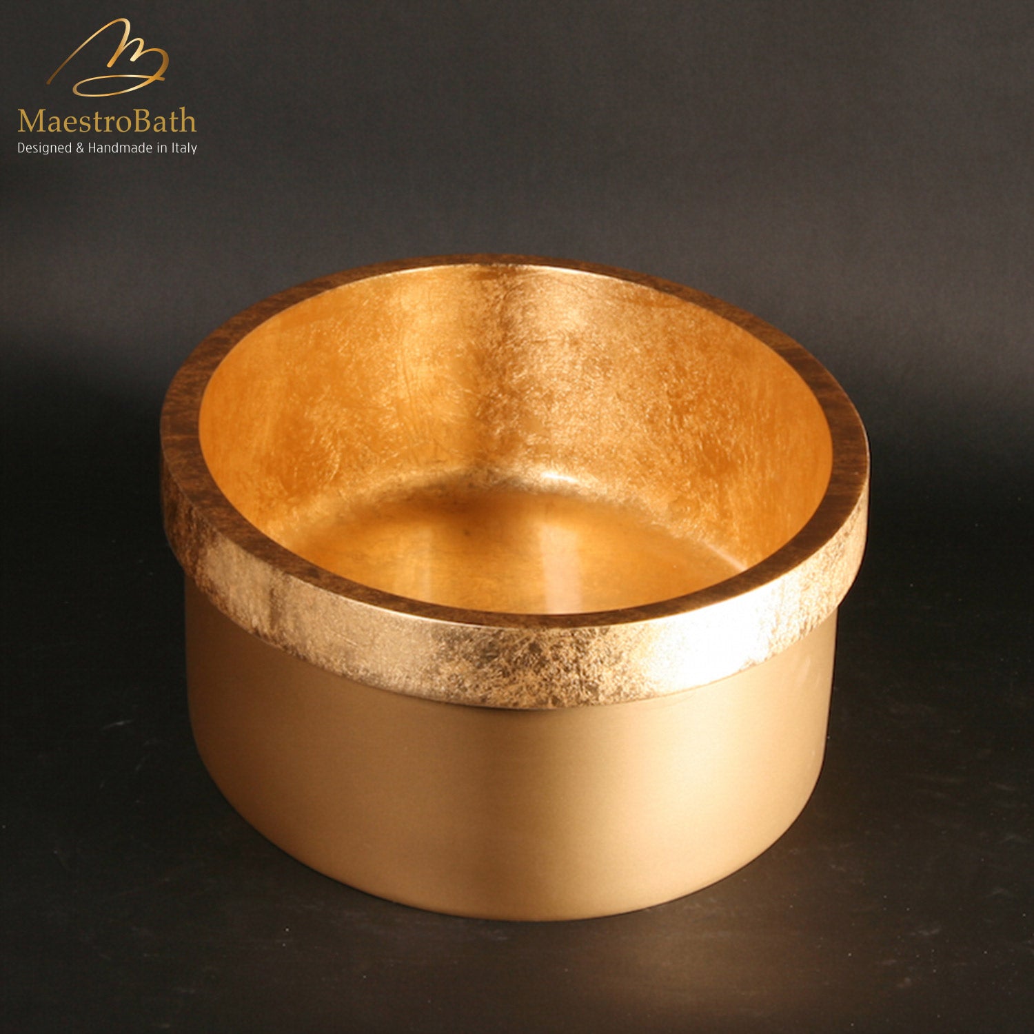 Vetrofreddo Elisse Fl Drop-In Bath Sink | Gold Leaf #color_gold leaf