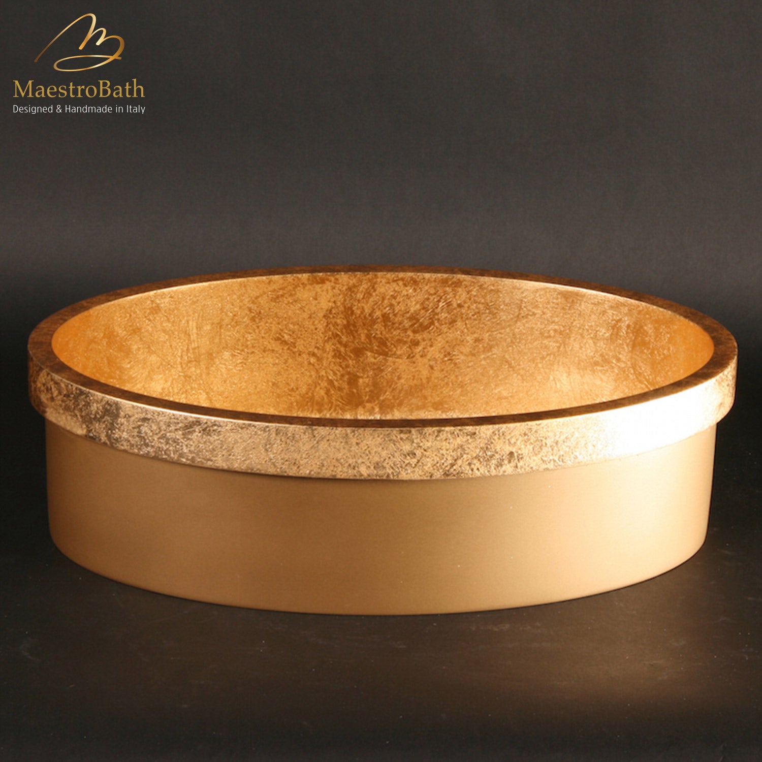 Vetrofreddo Elisse Fl Drop-In Bath Sink | Gold Leaf #color_gold leaf