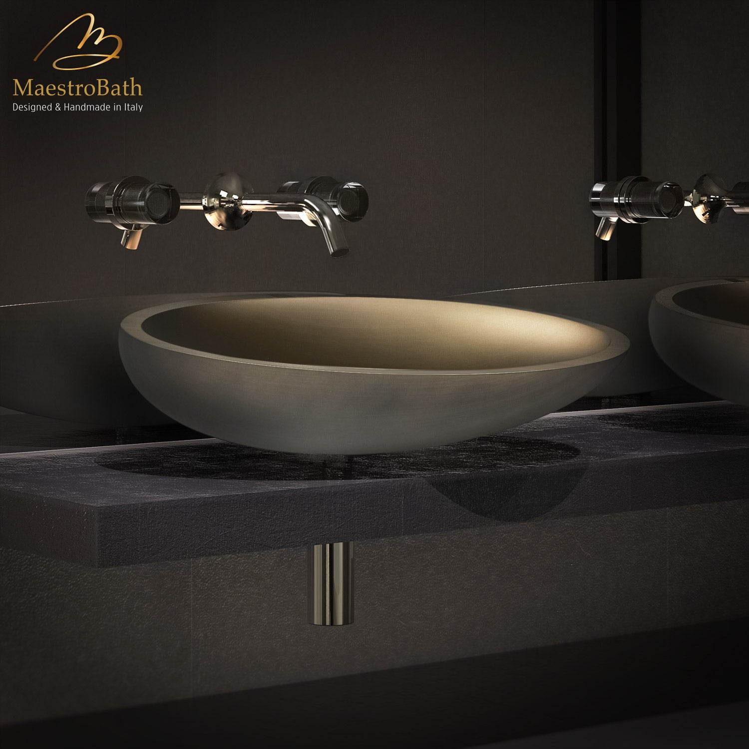 Vetrofreddo Kool Max Bronze Unique Bath Sink #color_bronze