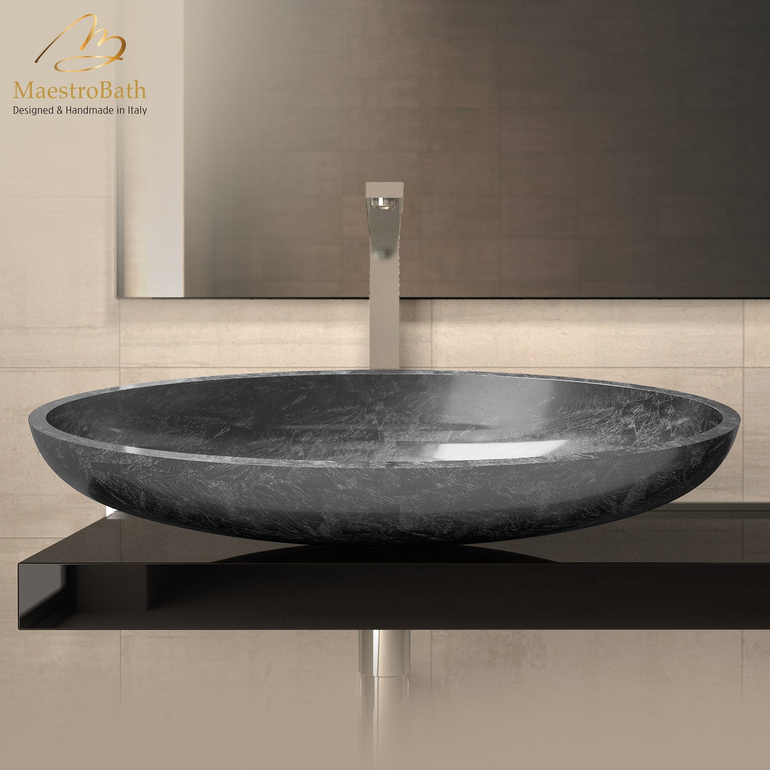 Vetrofreddo Kool Xl Large Vessel Sink #color_silver leaf