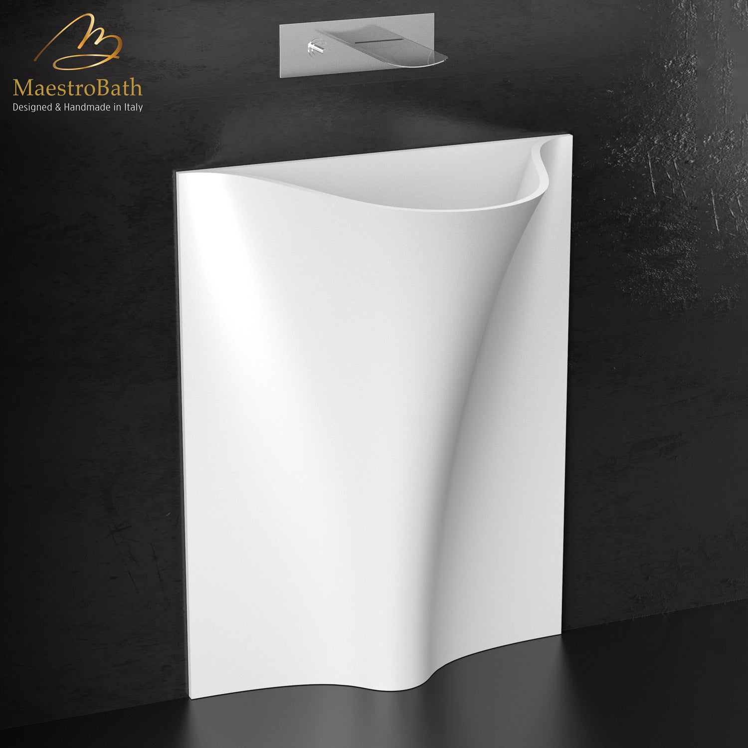 Vetrofreddo Modern Pedestal Sink | White #color_white